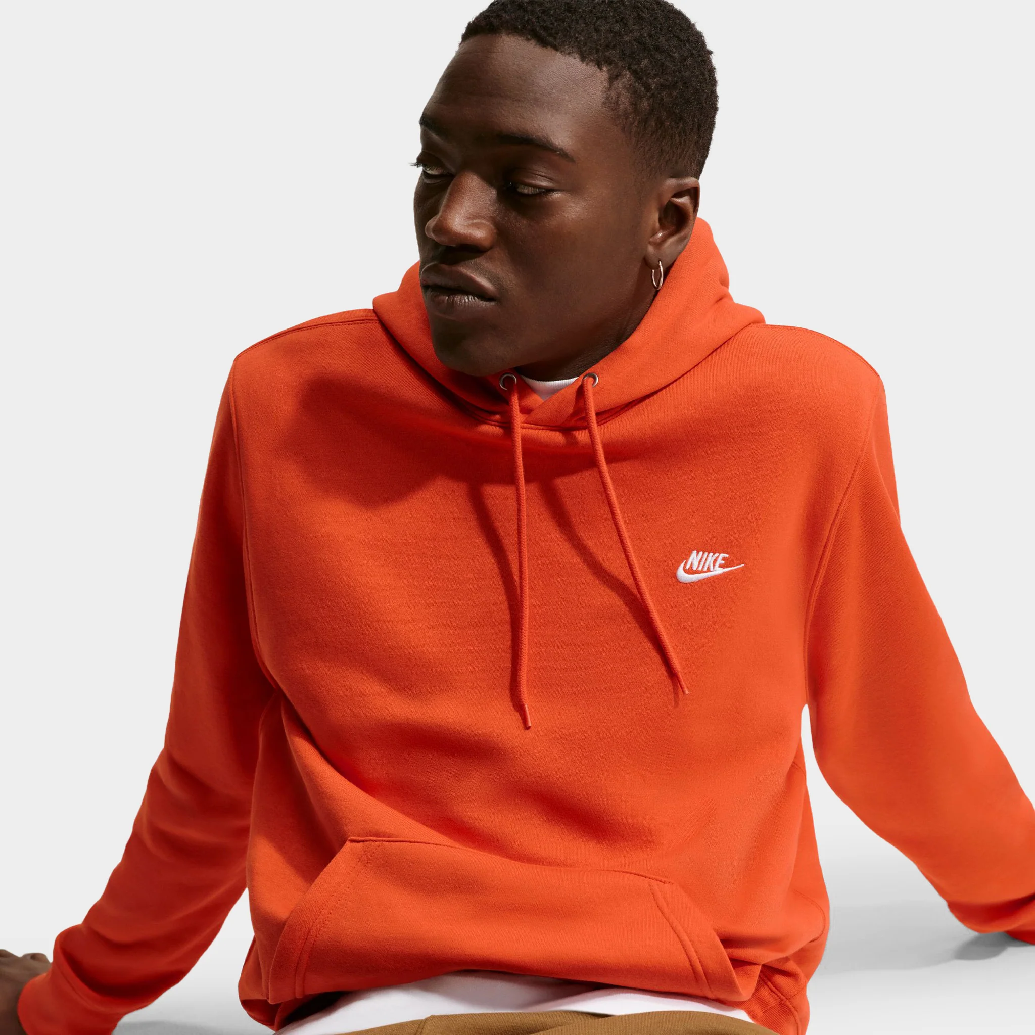 Nike Club Fleece Hoodie / Orange - Image 5
