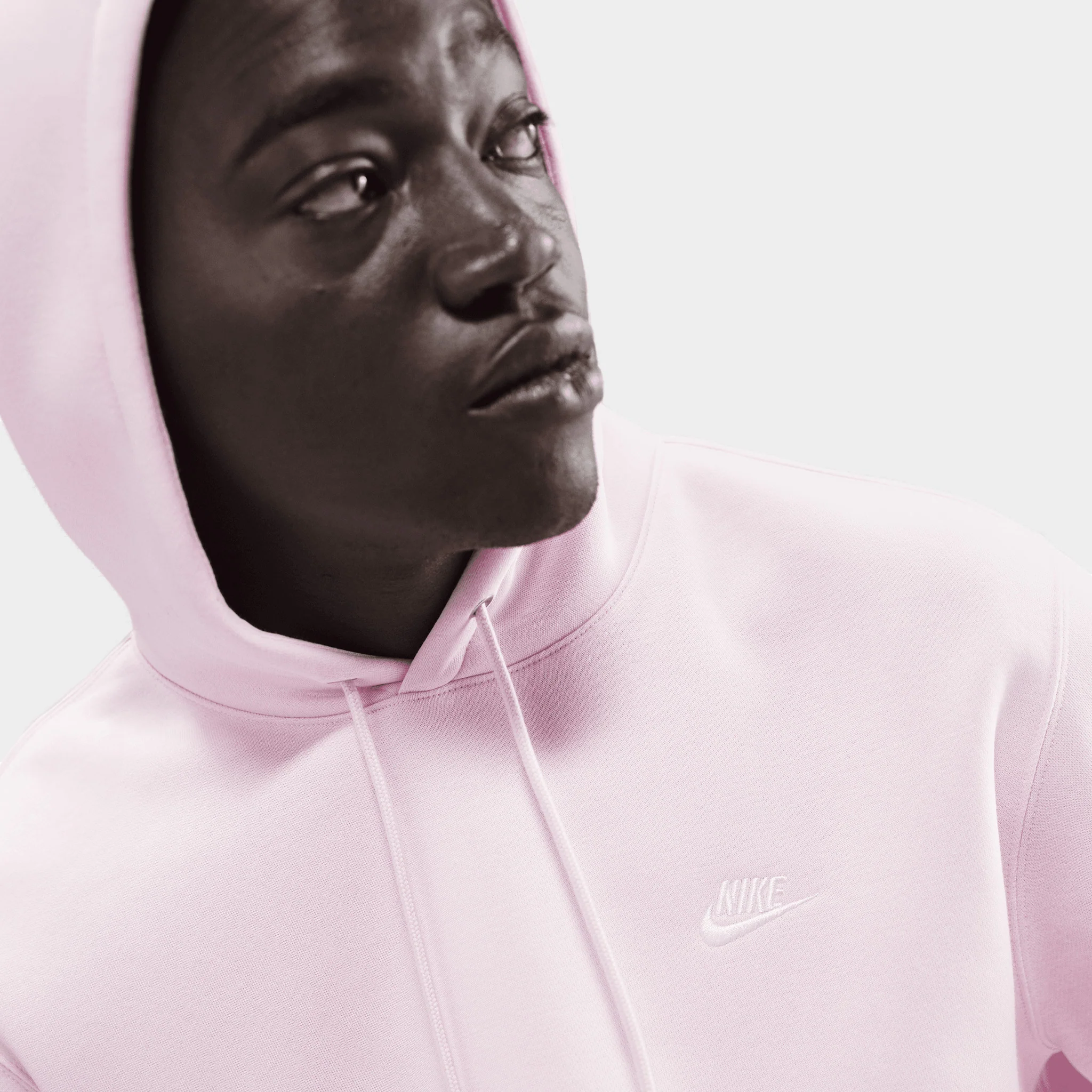 Nike Club Fleece Hoodie / Pink Foam - Image 3