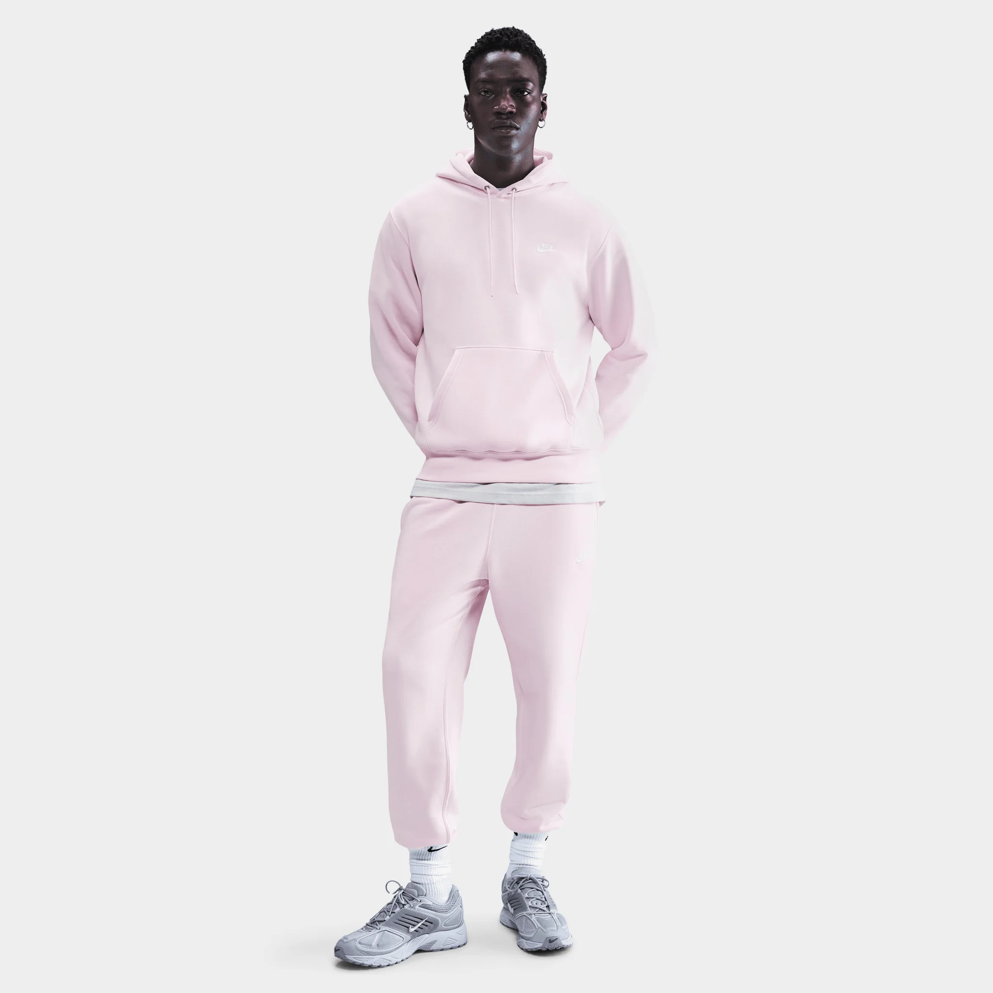 Nike Club Fleece Hoodie / Pink Foam - Image 5