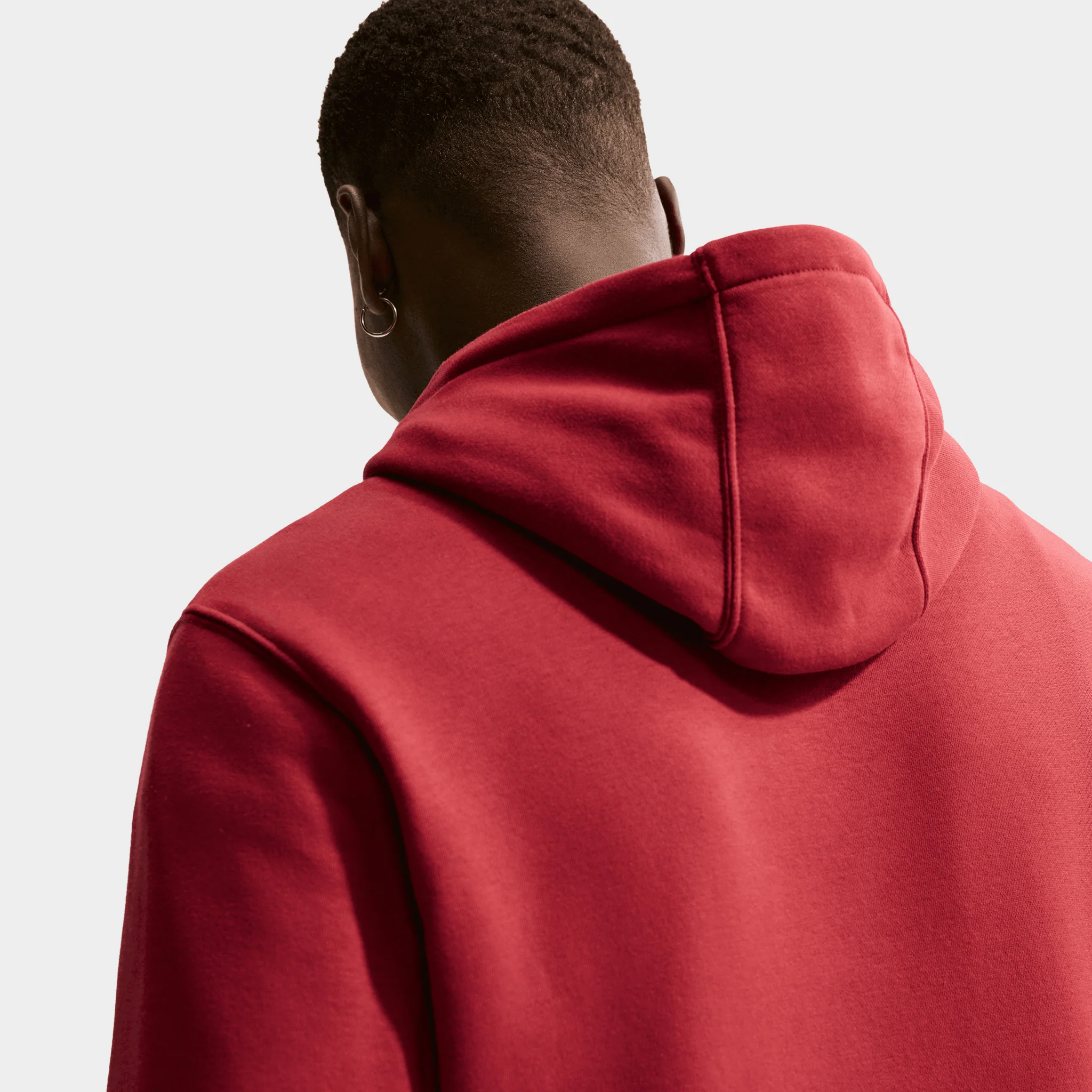 Nike Club Fleece Hoodie / Red - Image 2