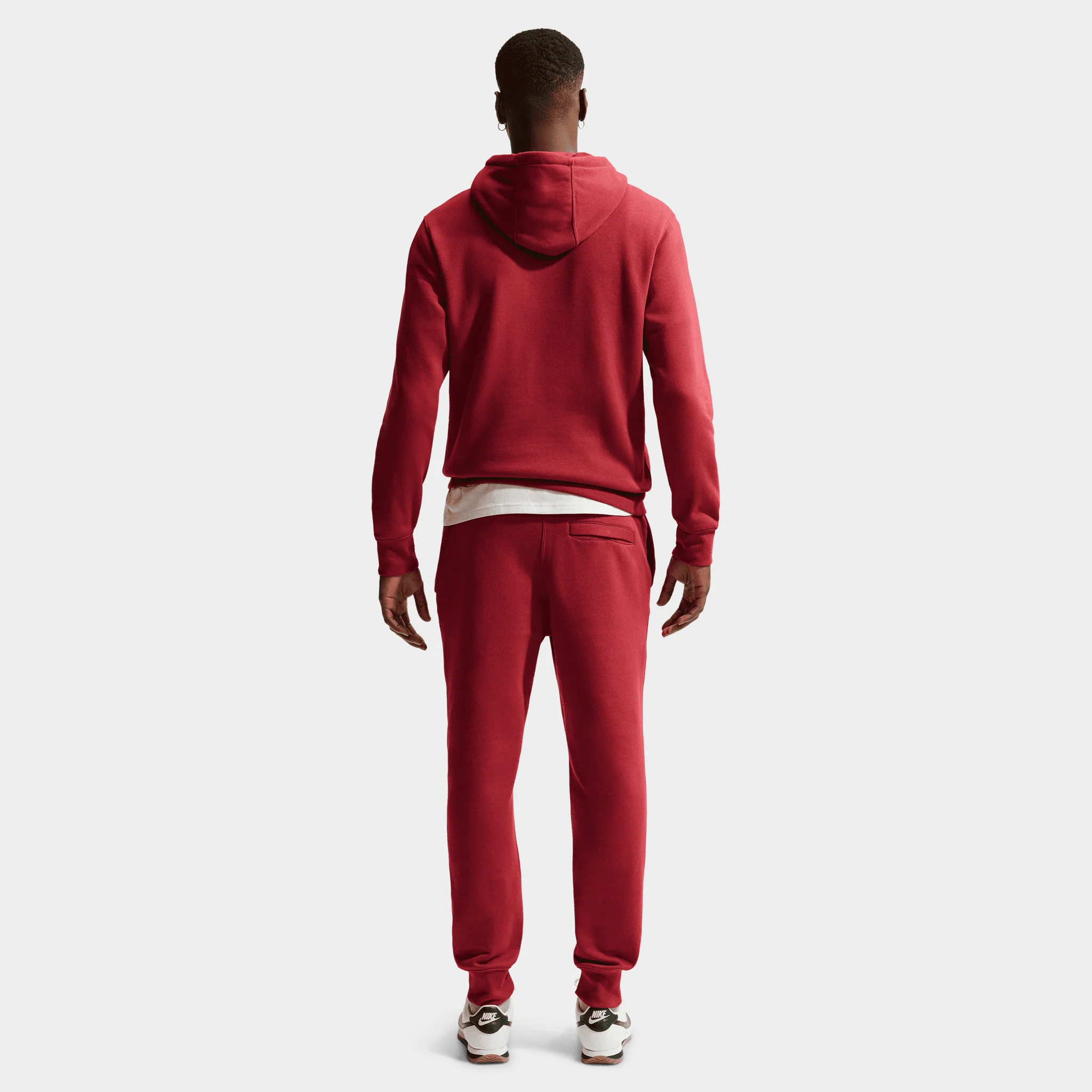 Nike Club Fleece Hoodie / Red - Image 4
