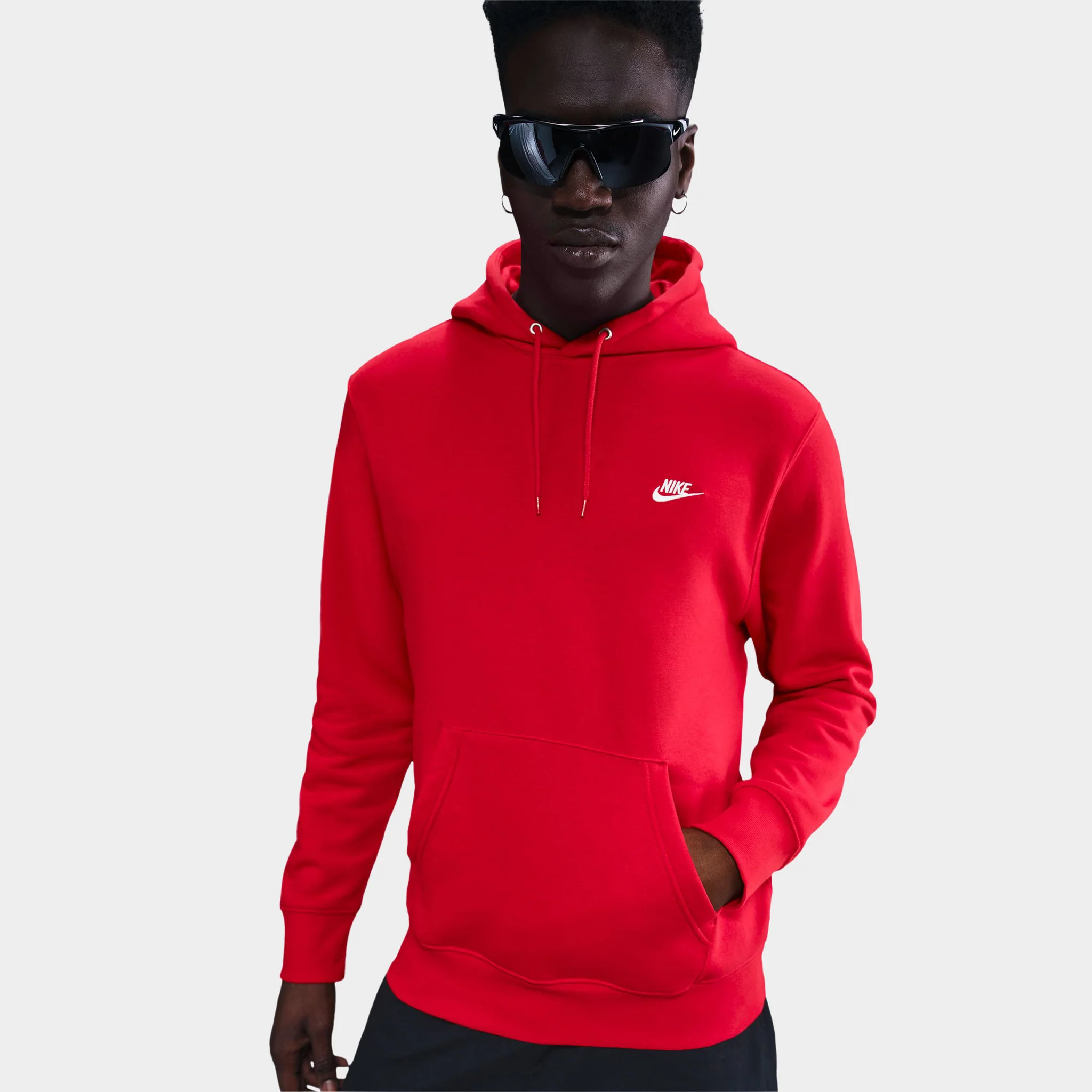 Nike Club Fleece Hoodie / University Red - Image 3