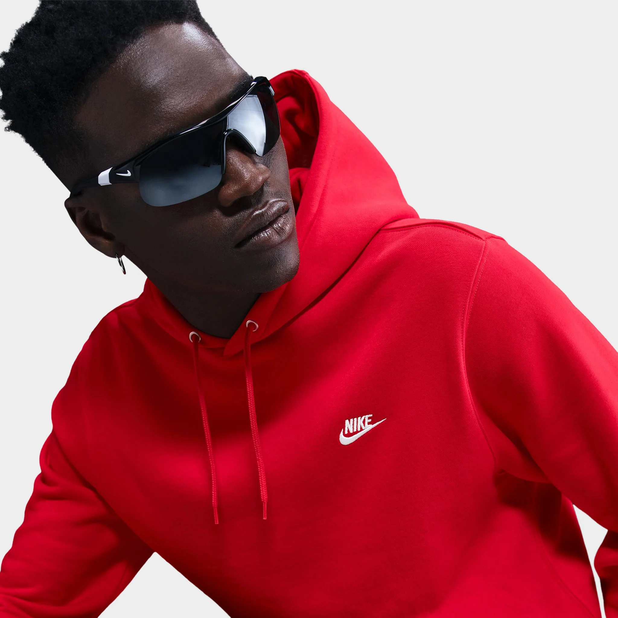 Nike Club Fleece Hoodie / University Red - Image 5