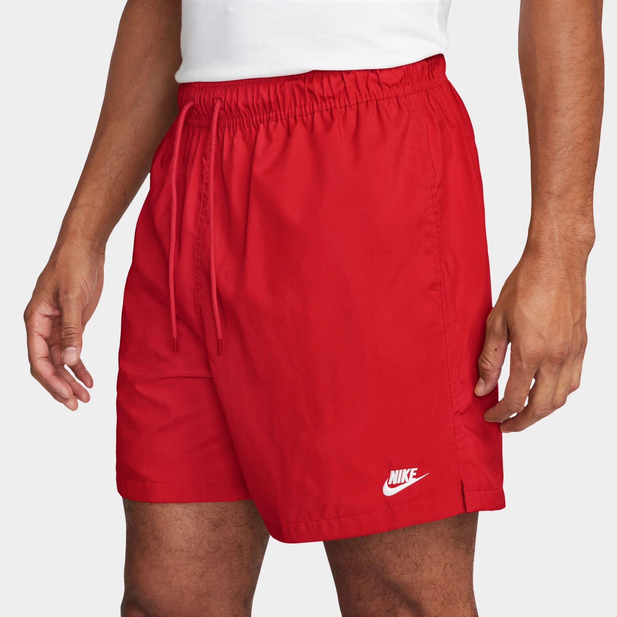 Nike Club Flow Shorts University Red  / White - Image 3