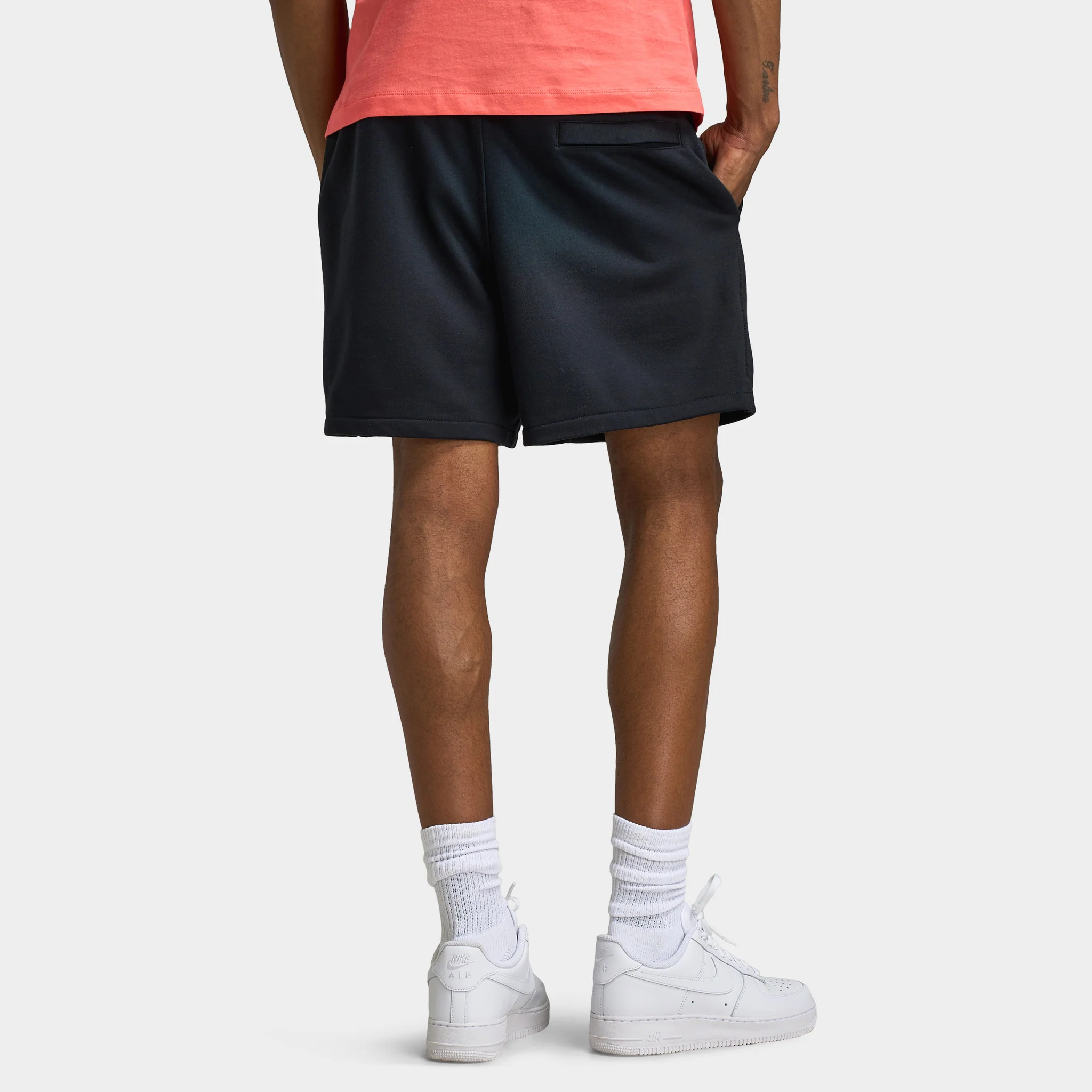 Nike Club French Terry Flow Shorts Black / White - Image 2