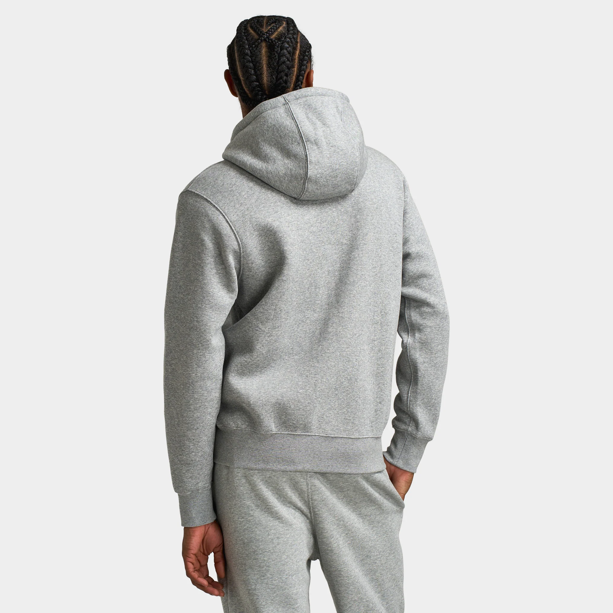 Nike Club Full-Zip Hoodie / Heather Grey - Image 2