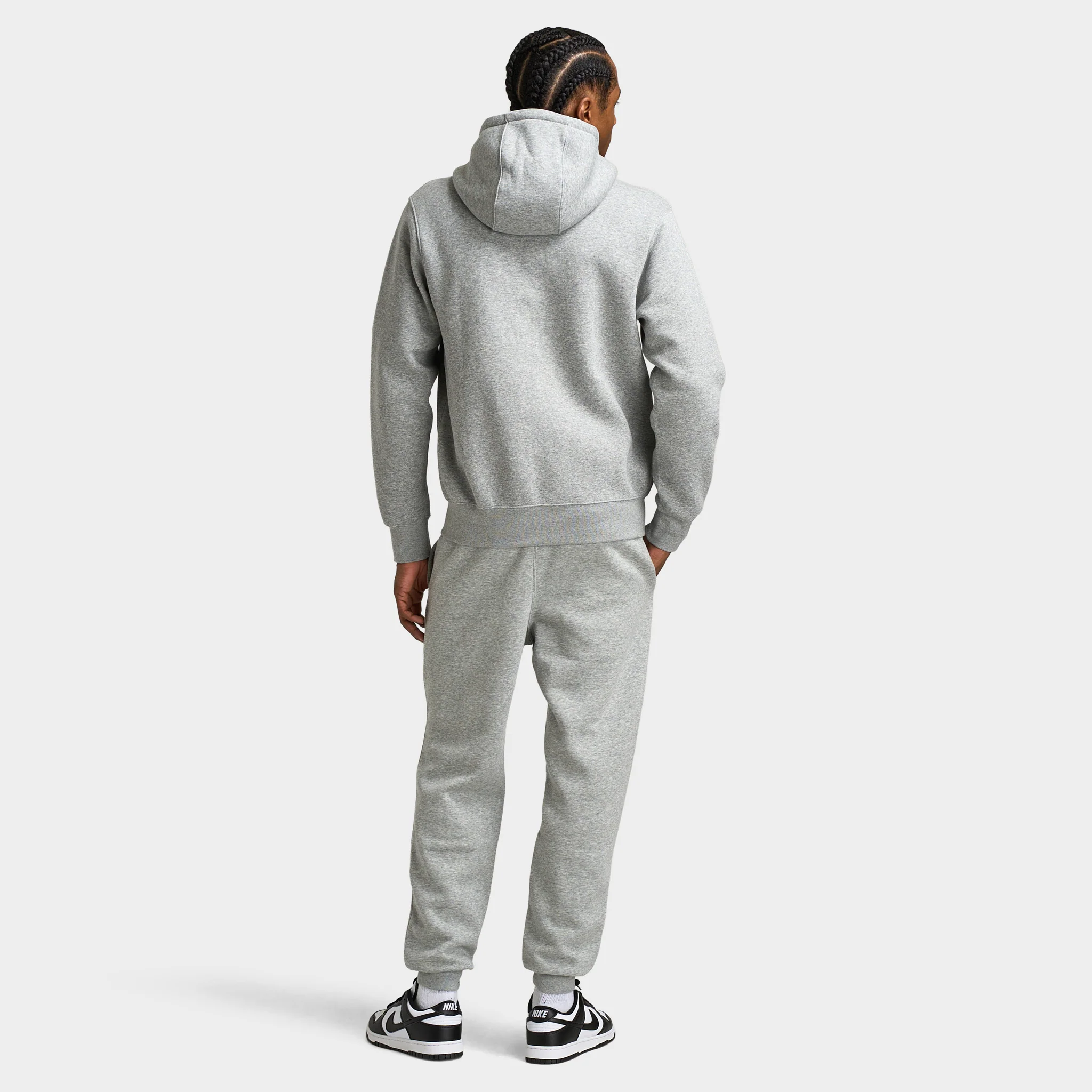 Nike Club Full-Zip Hoodie / Heather Grey - Image 5