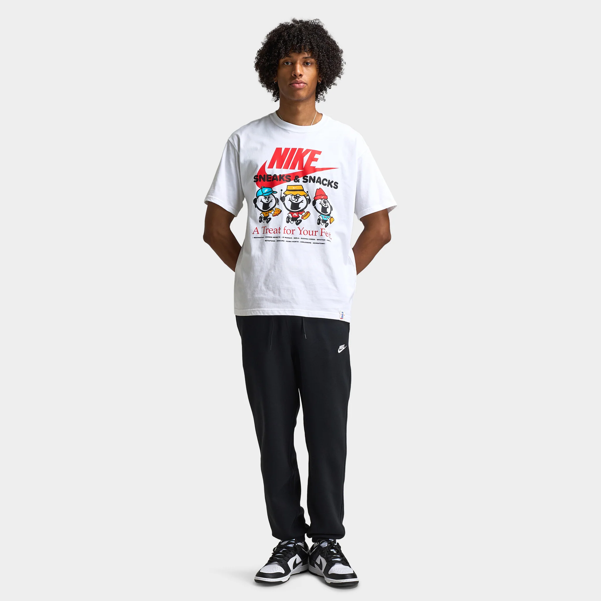 Nike Club Joggers Black / Black - White - Image 6