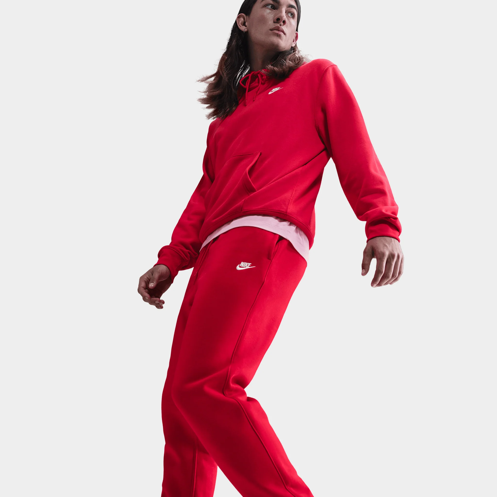 Nike Club Joggers University Red / White - Image 5