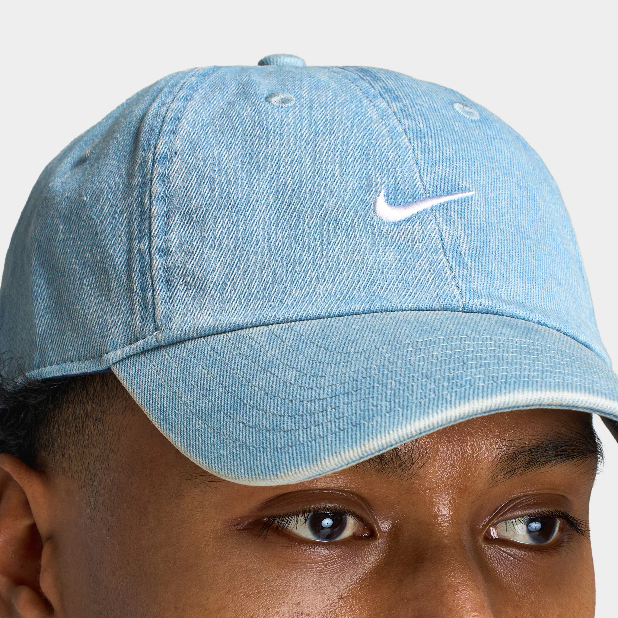 Nike Club Unstructured Denim Cap Aegean Storm / Thunder Blue - White - Image 3