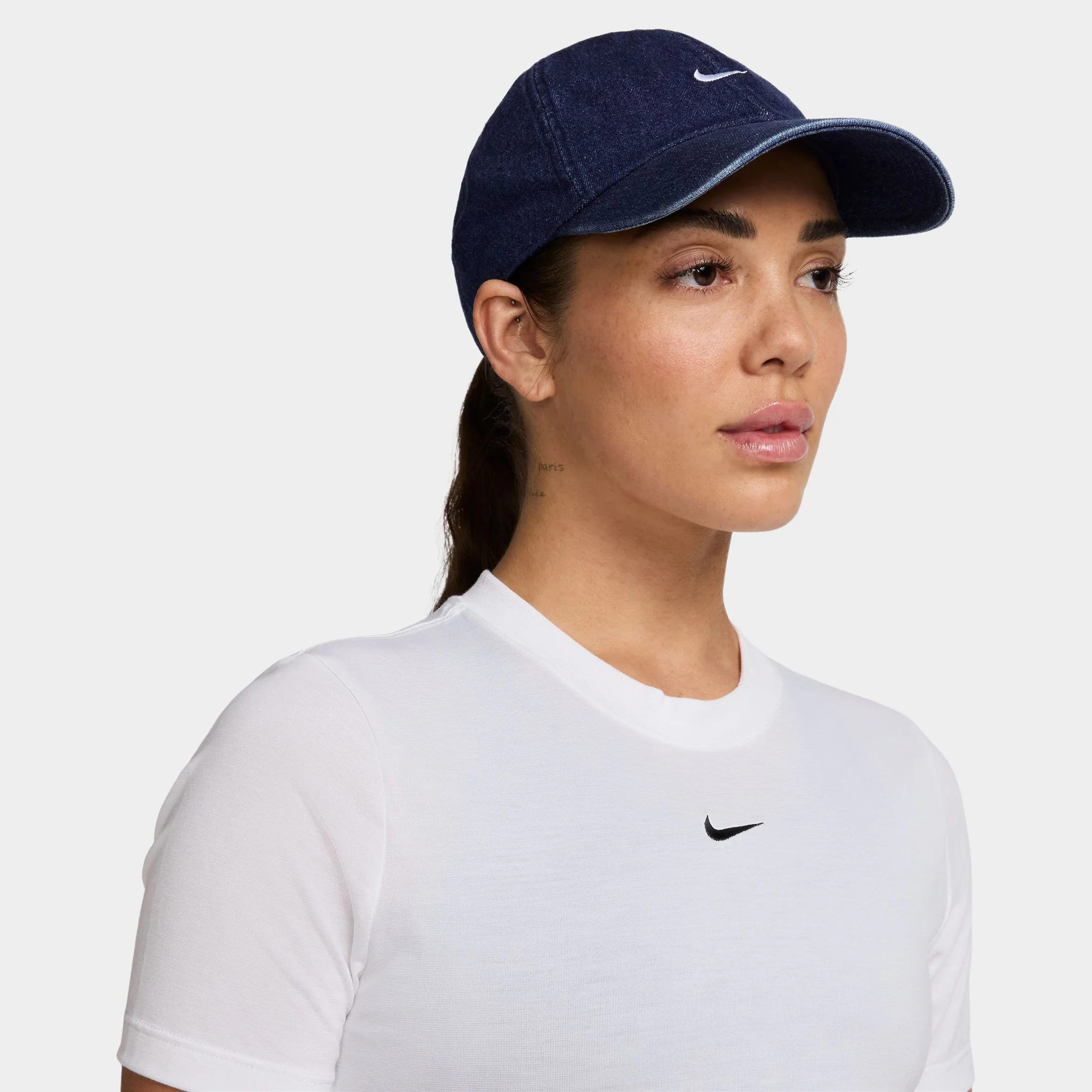 Nike Club Unstructured Denim Cap College Navy / White - Image 6