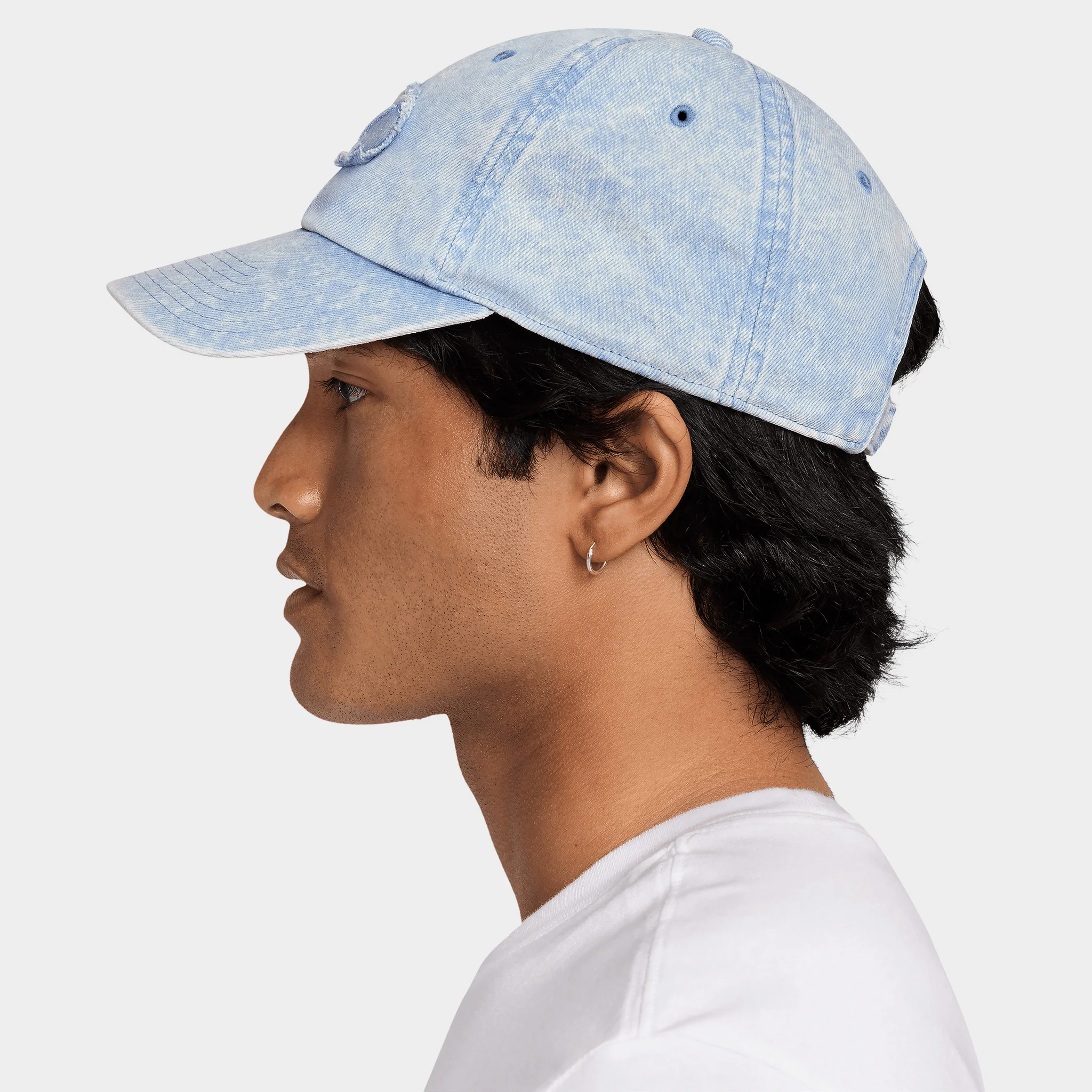 Nike Club Unstructured Denim Patch Cap / Work Blue - Image 4