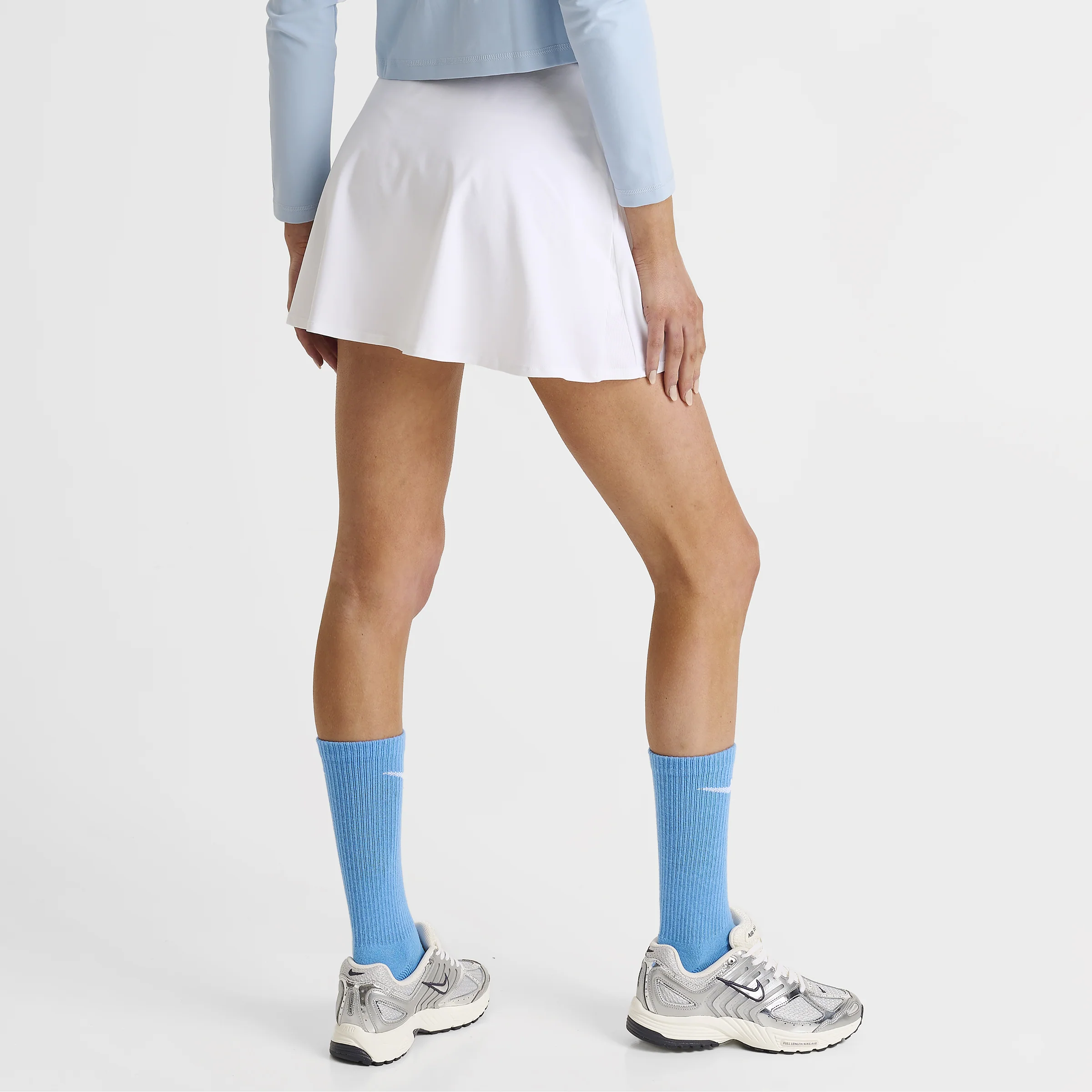 Nike Victory Women's Dri-FIT Short Flouncy Tennis Skirt / White - Image 2