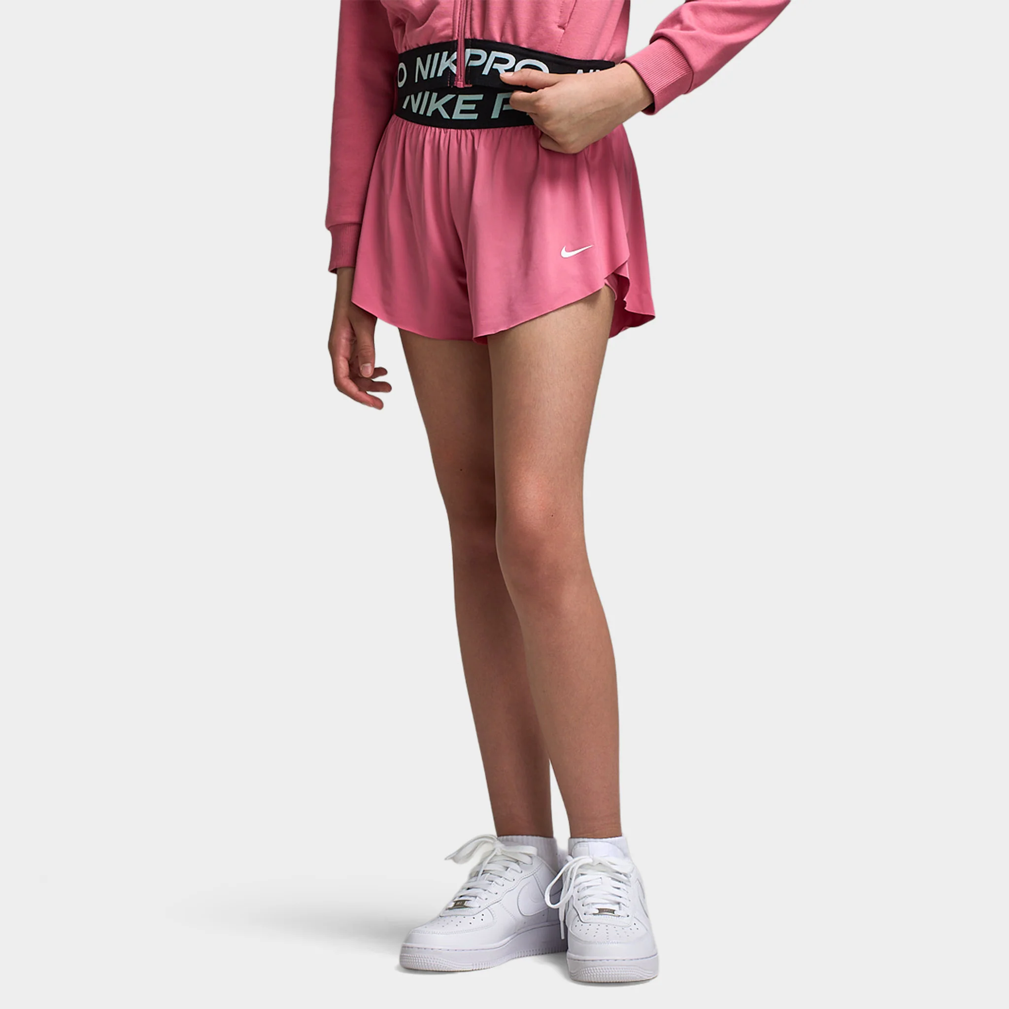Nike Dri-FIT Juniors' 2in1 Knit Shorts Peony / Peony - Black - Image 2