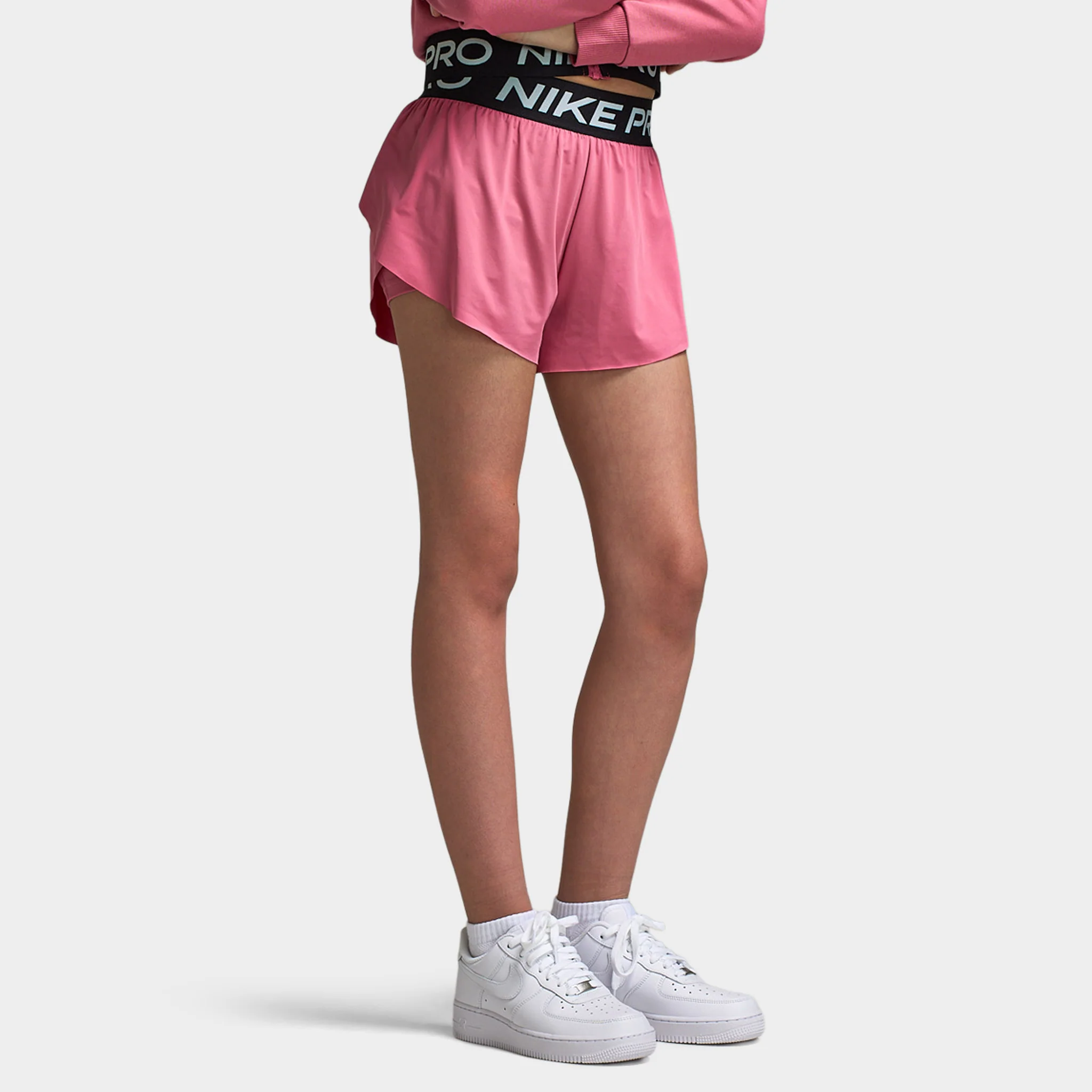 Nike Dri-FIT Juniors' 2in1 Knit Shorts Peony / Peony - Black - Image 3