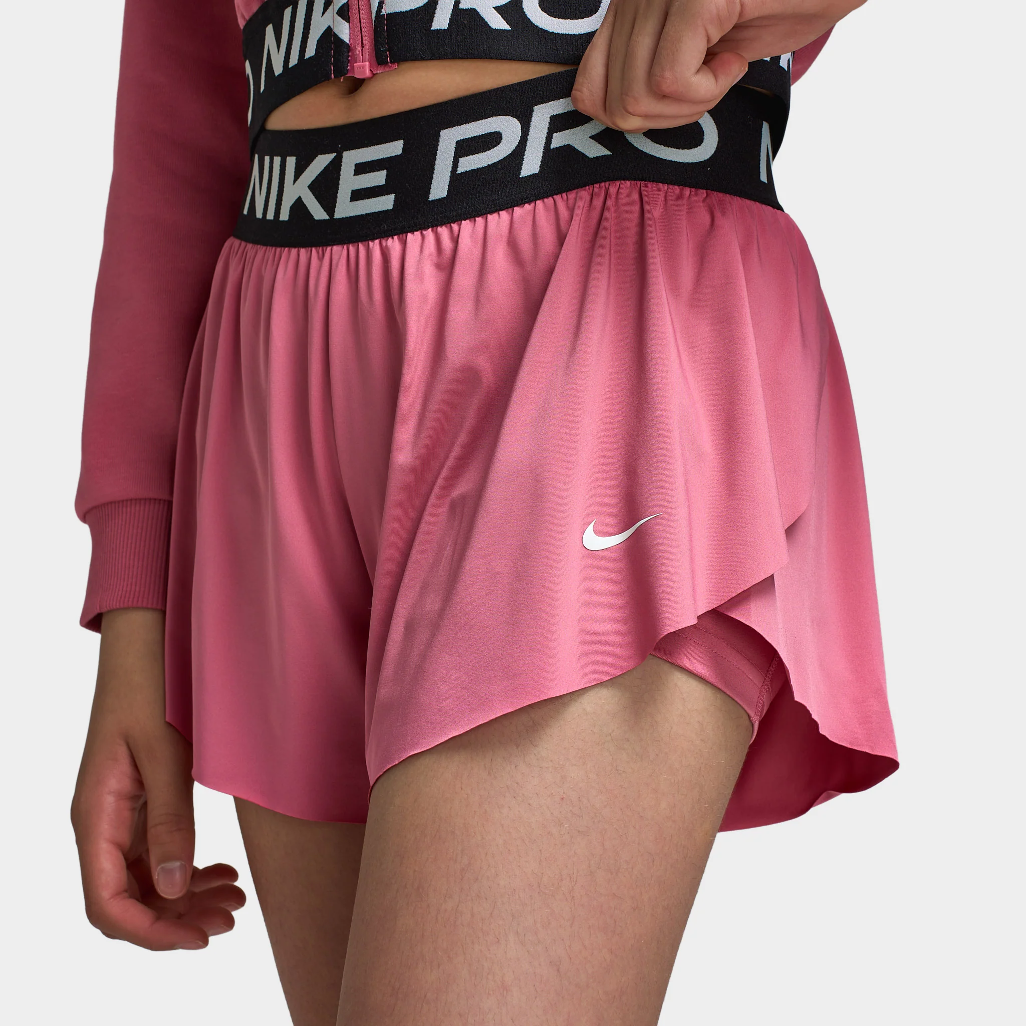 Nike Dri-FIT Juniors' 2in1 Knit Shorts Peony / Peony - Black - Image 5