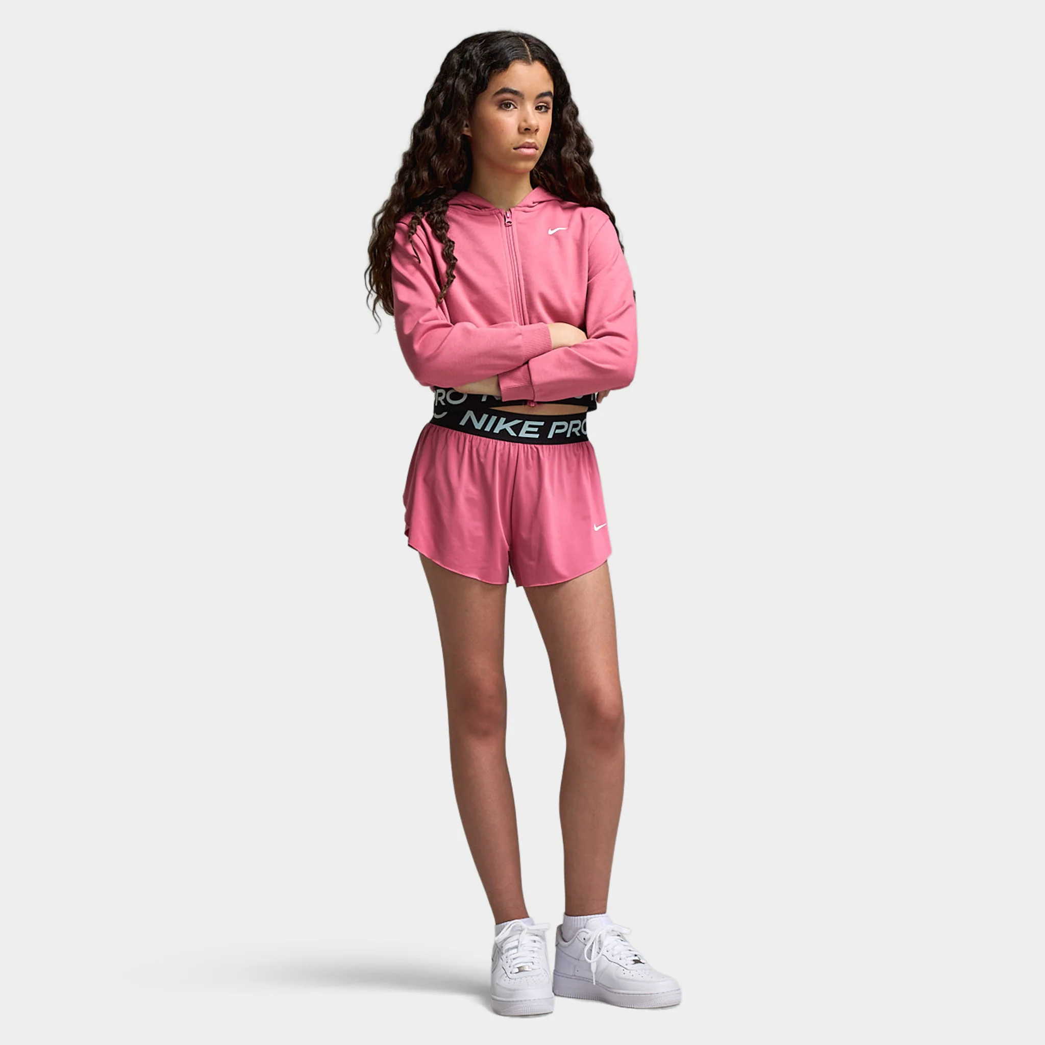 Nike Dri-FIT Juniors' 2in1 Knit Shorts Peony / Peony - Black - Image 6