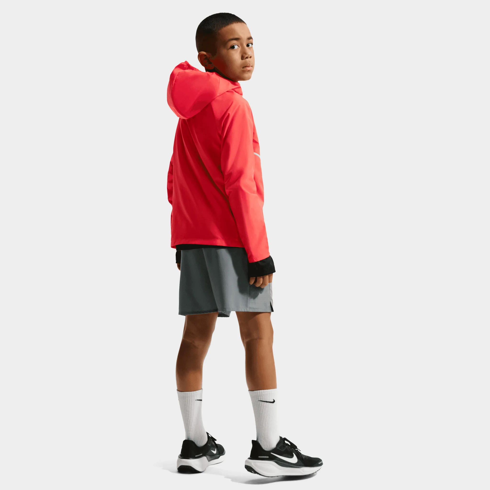 Nike Dri-Fit Juniors' Miler Shorts Smoke Grey / Reflective Silver - Image 4