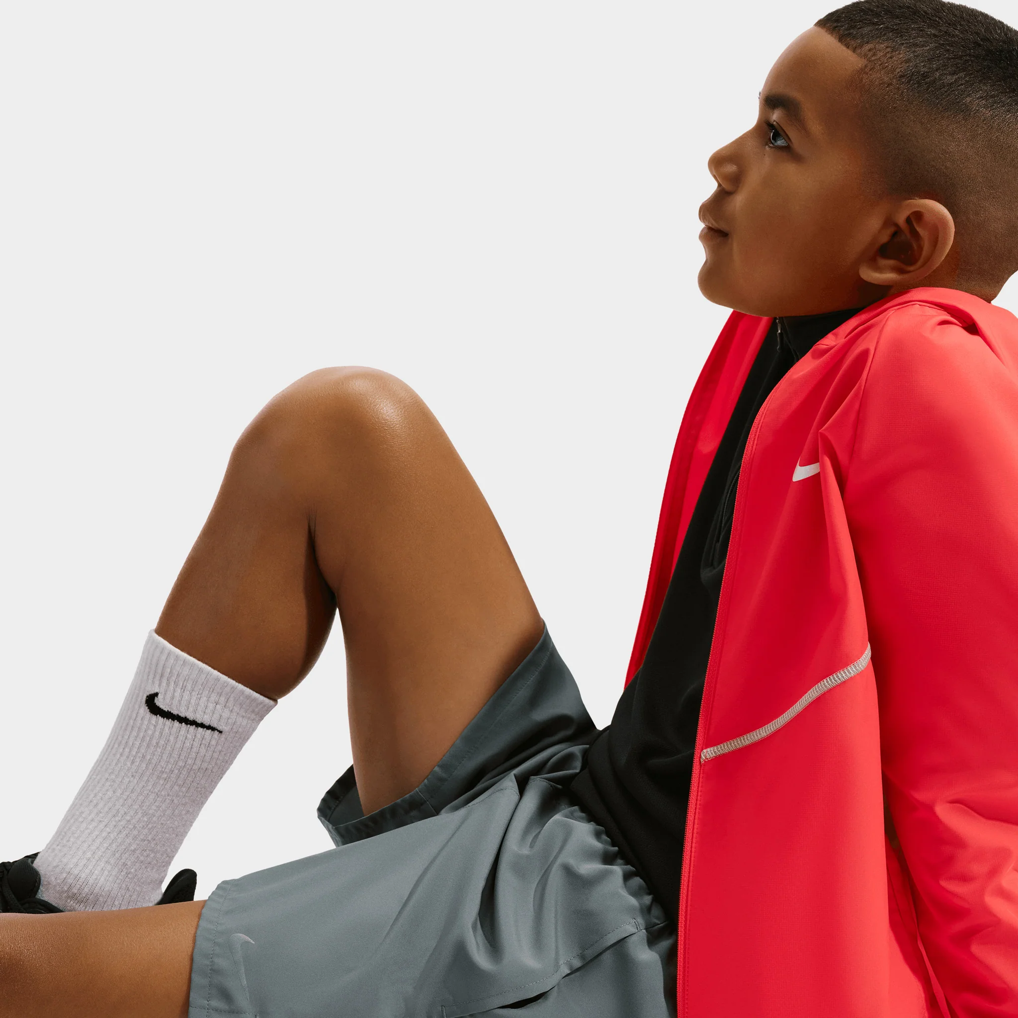 Nike Dri-Fit Juniors' Miler Shorts Smoke Grey / Reflective Silver - Image 5