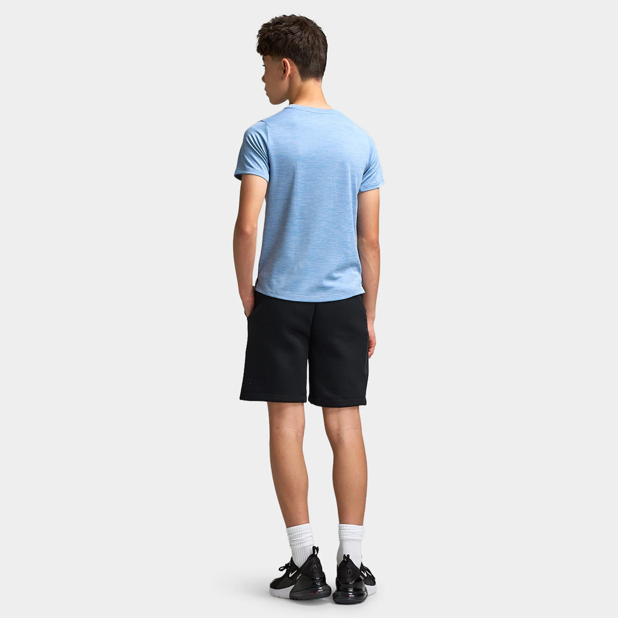 Nike Dri-Fit Juniors' Miler Tee Work Blue / Hydrogen Blue - Reflective Silver - Image 6