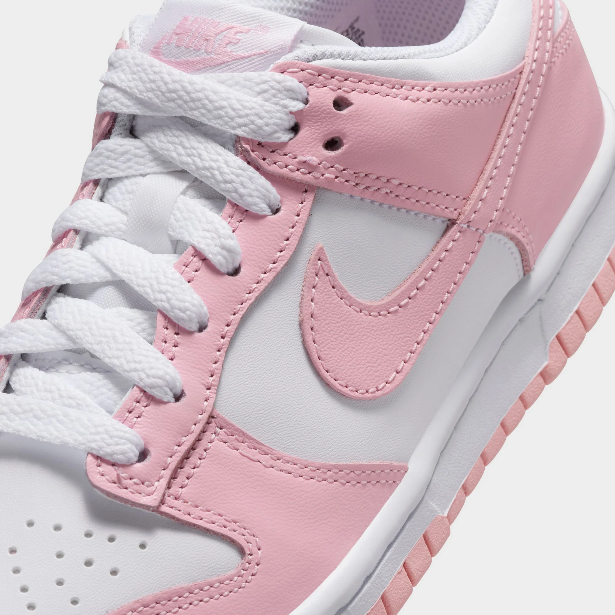 Nike Dunk Low GS White / Medium Soft Pink - White - Image 3