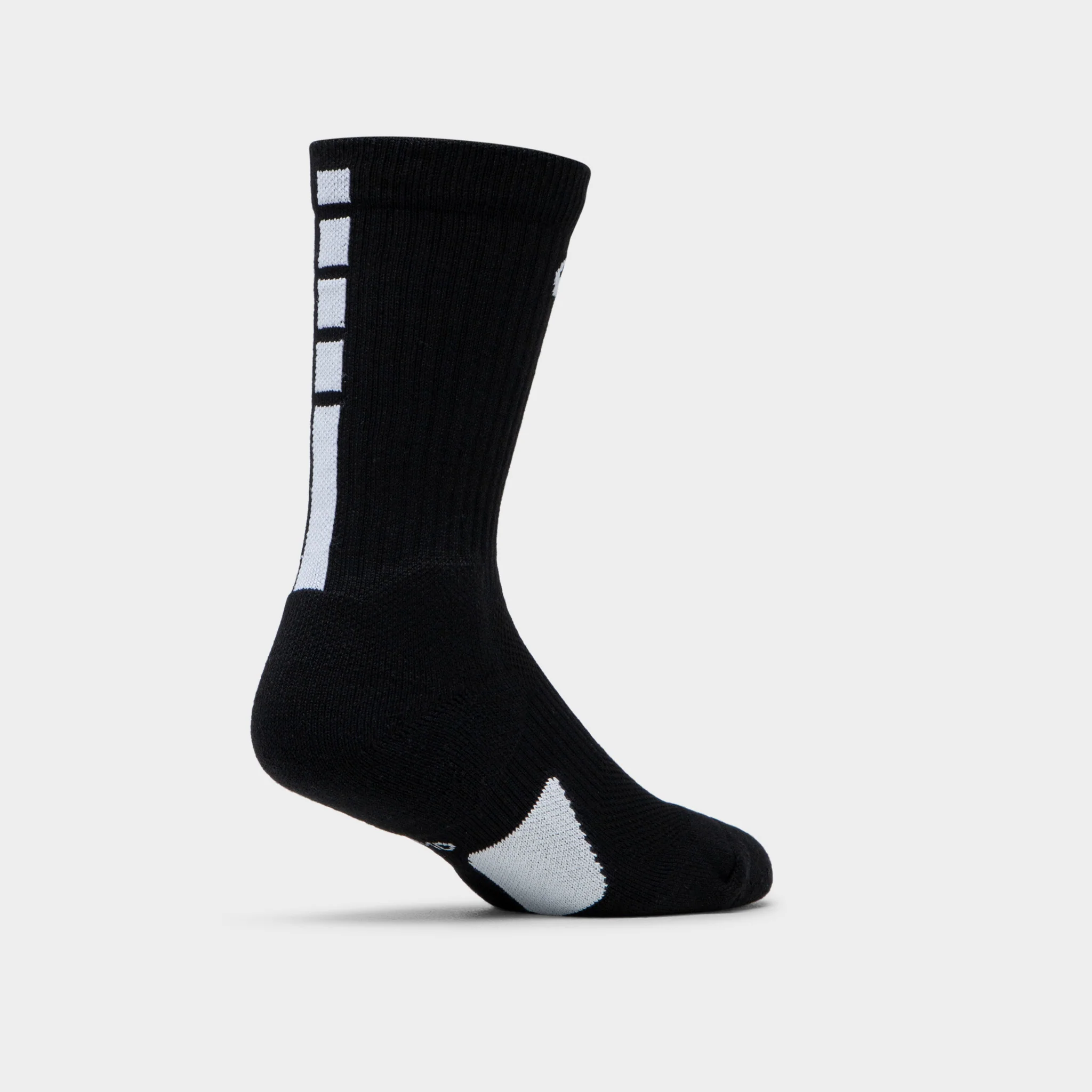 Nike Elite Crew Basketball Socks Black / White - White - Image 2