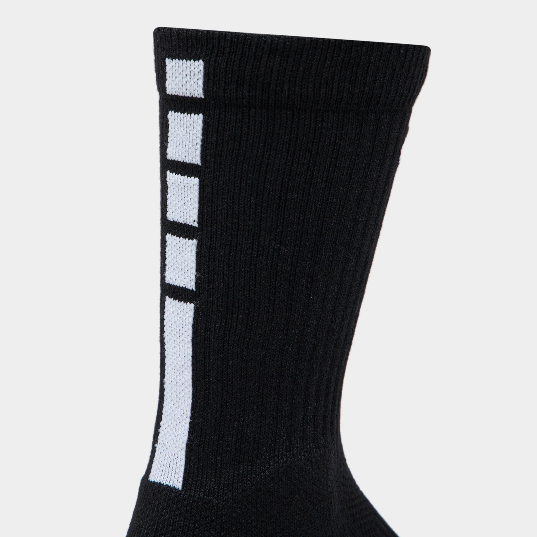 Nike Elite Crew Basketball Socks Black / White - White - Image 3