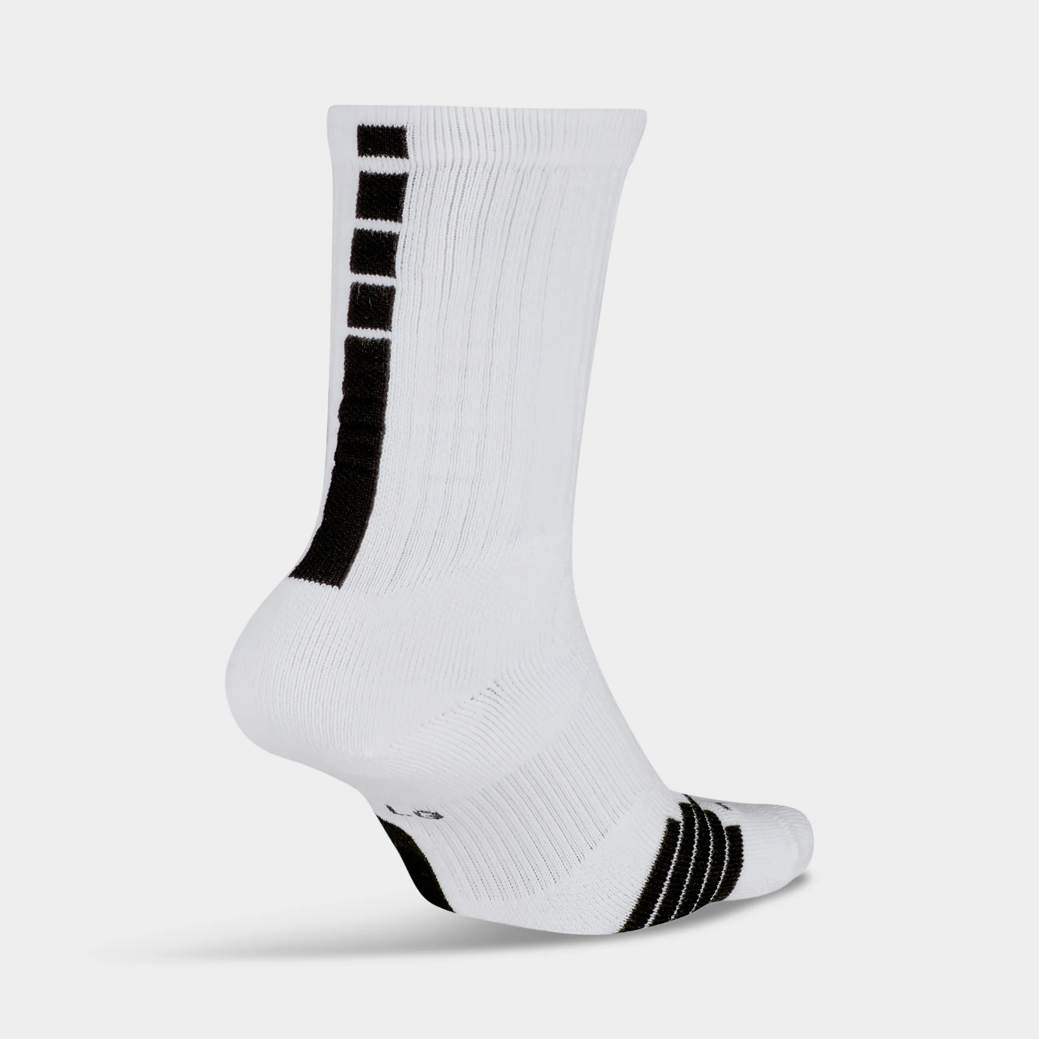 Nike Elite Crew Basketball Socks White / Black - Black - Image 3