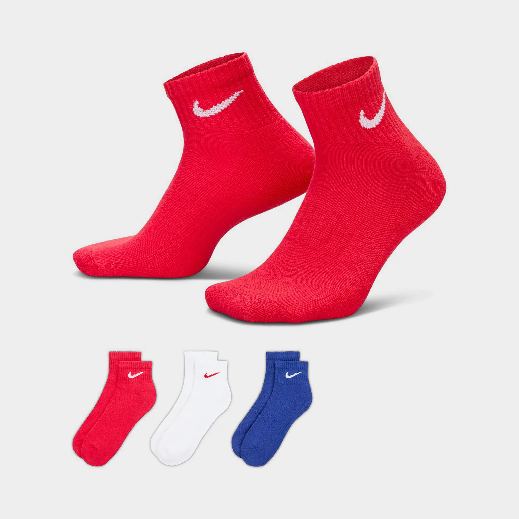 Nike Everyday Cushioned Ankle Socks (3-Pack) / Multi - Image 3