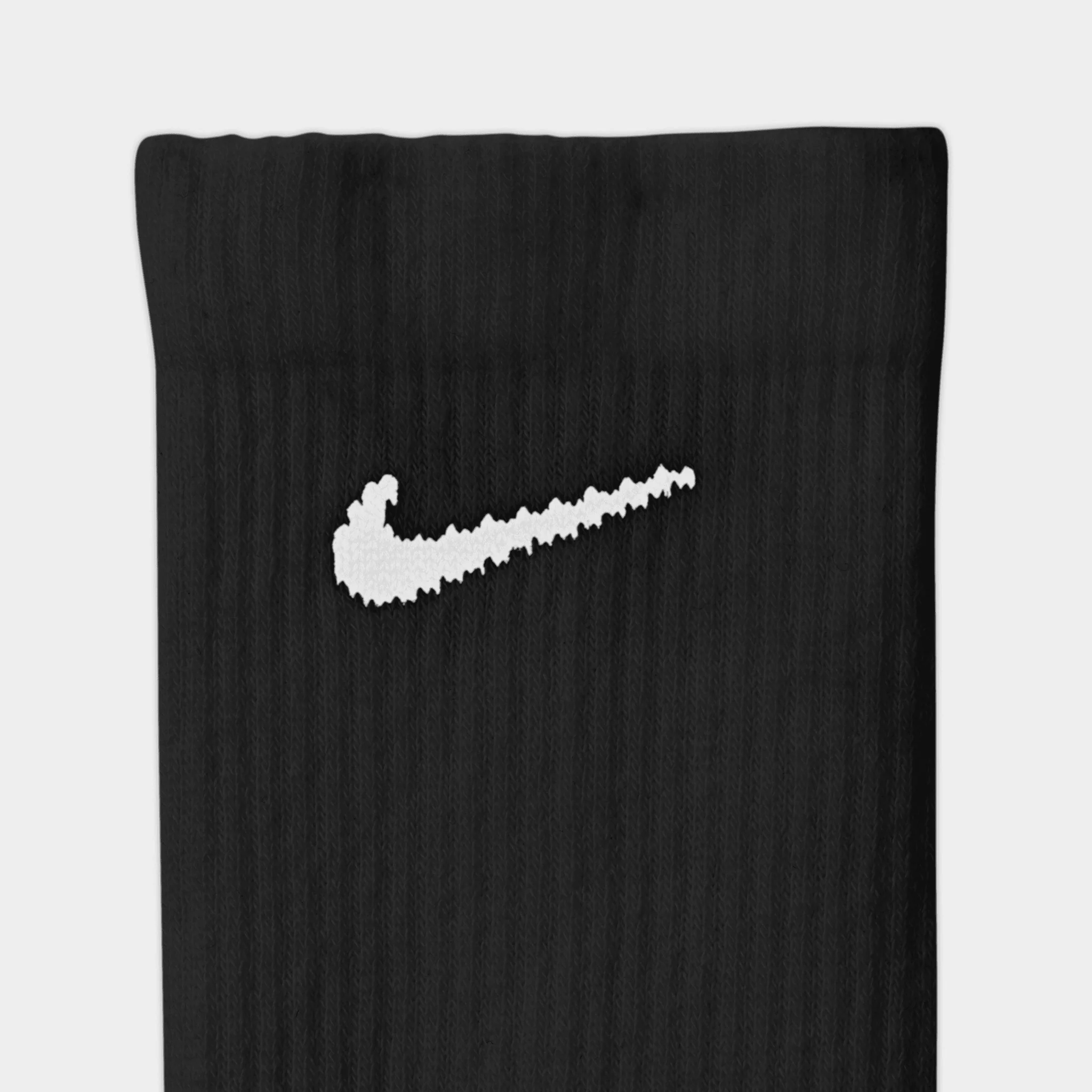 Nike Everyday Elevated Crew Socks (6-Pack) Black / White - Image 3
