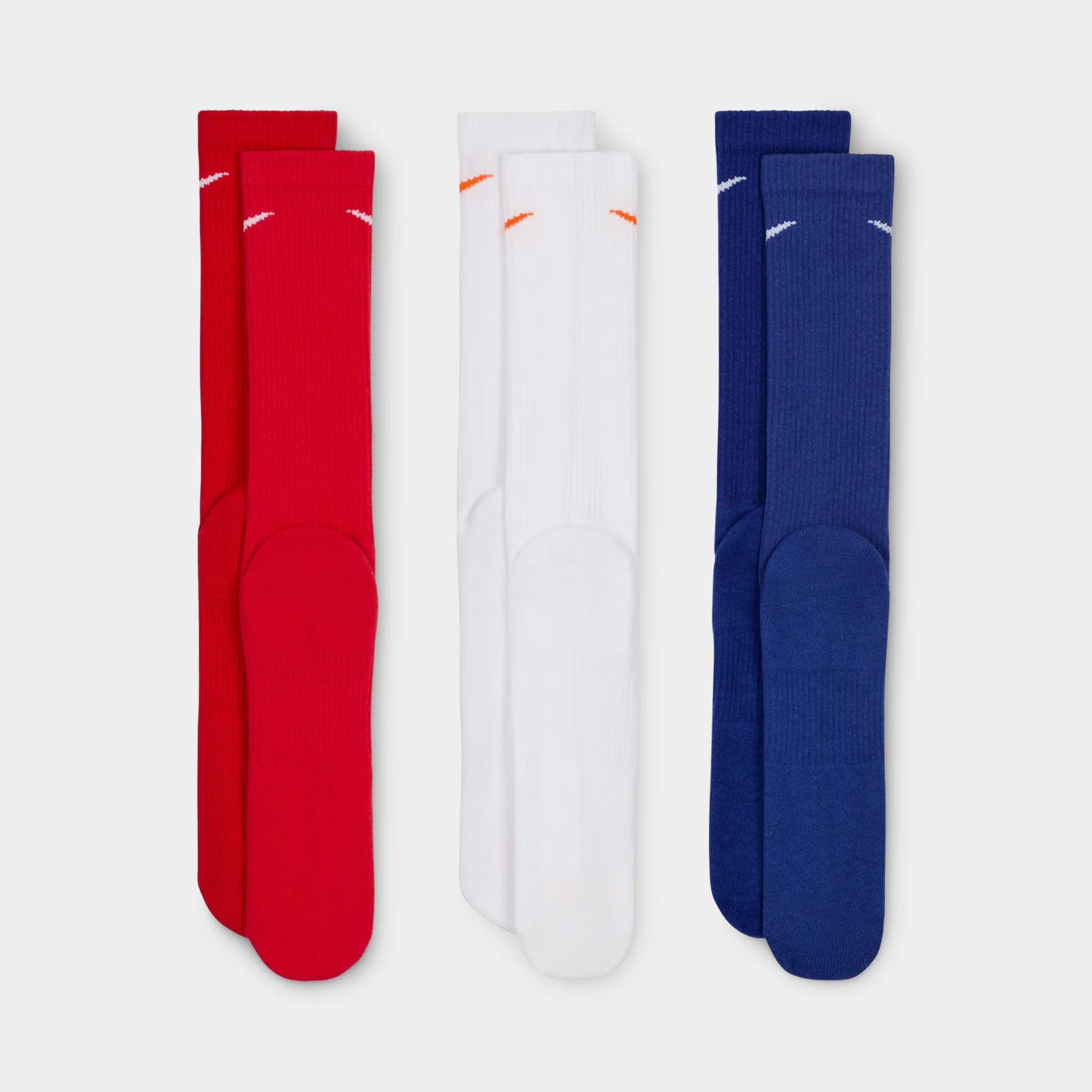 Nike Everyday Plus Cushioned Crew Socks (3-Pack) Red /  White - Navy - Image 2