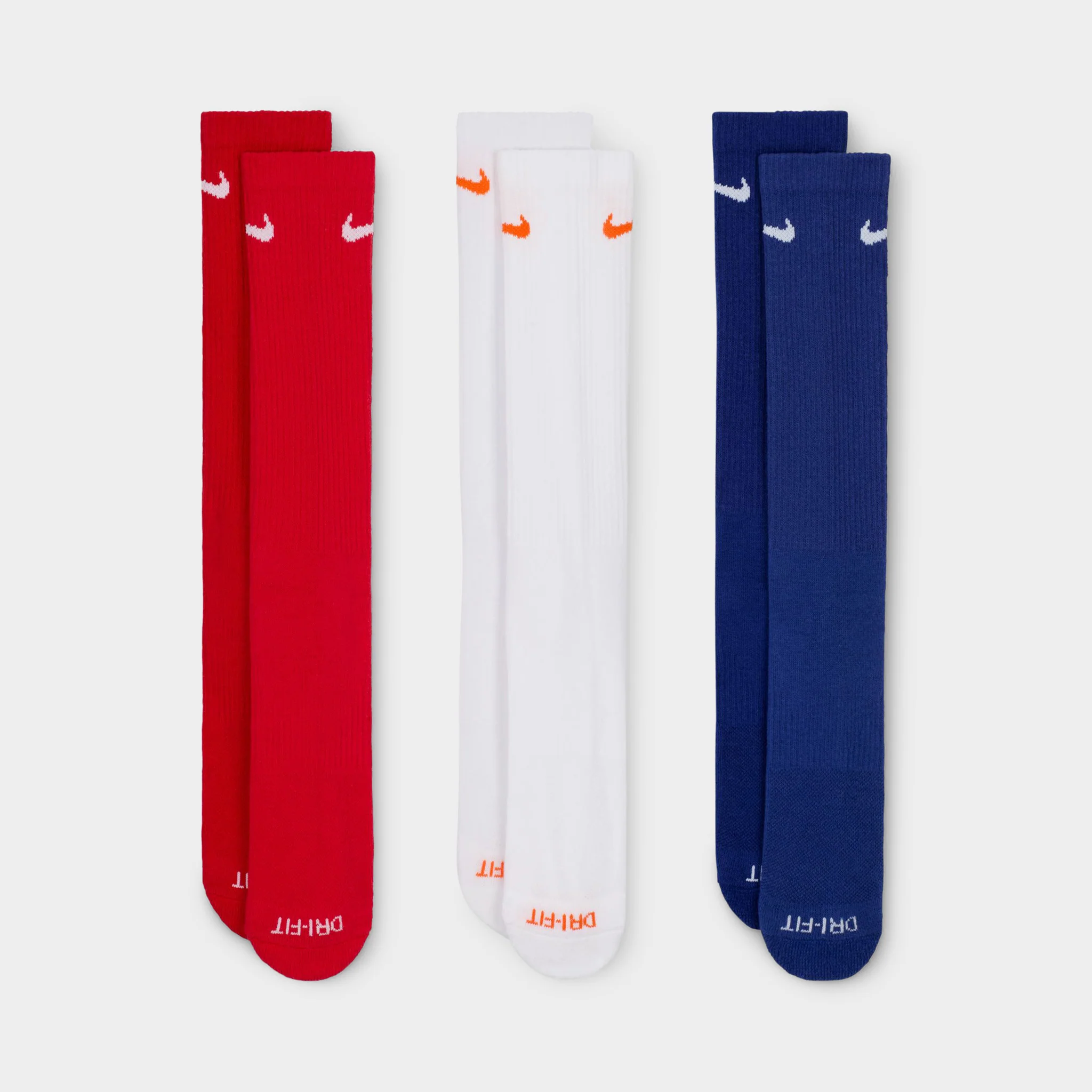 Nike Everyday Plus Cushioned Crew Socks (3-Pack) Red /  White - Navy - Image 3