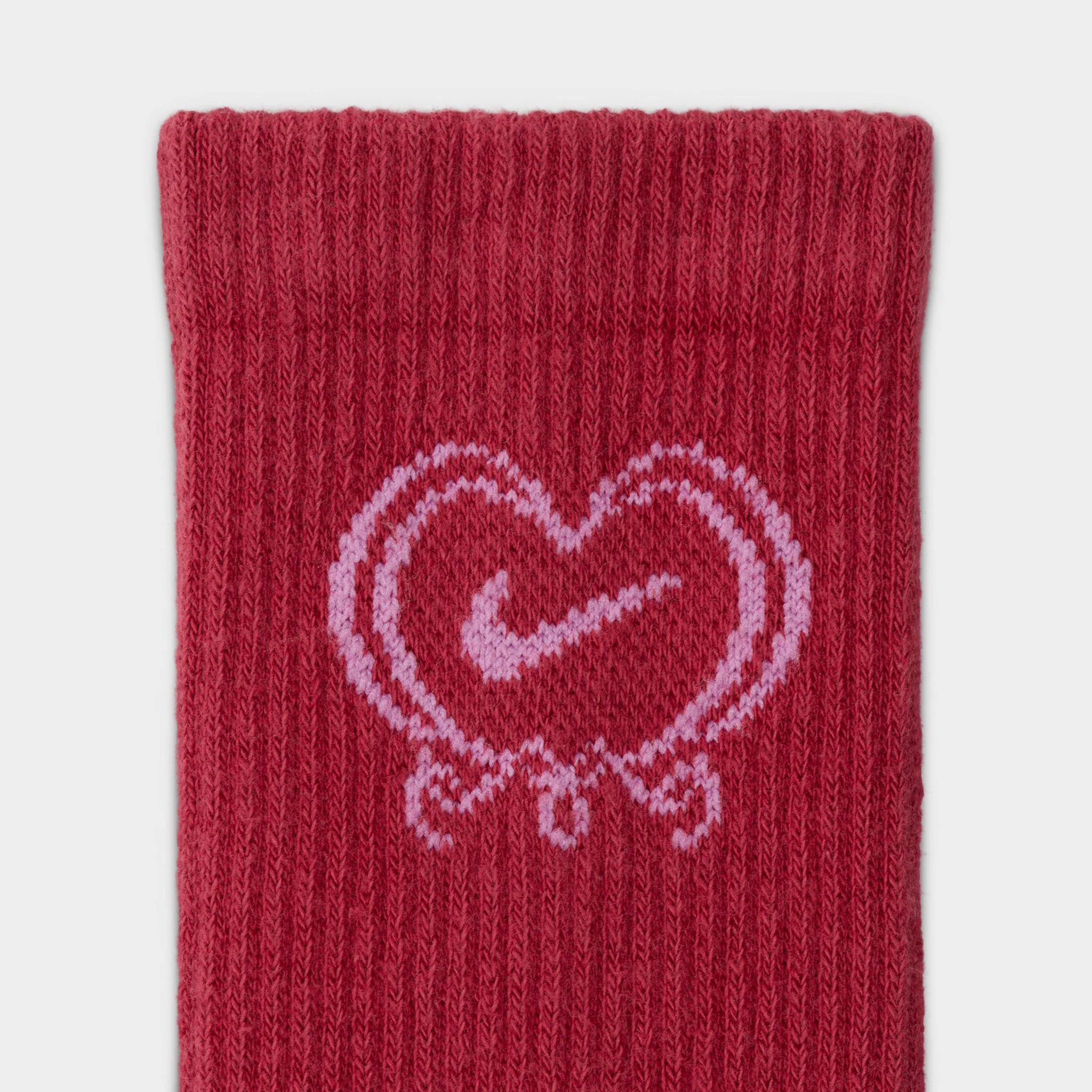 Nike Everyday Plus Cushioned Crew V Day Socks / Team Crimson - Image 4