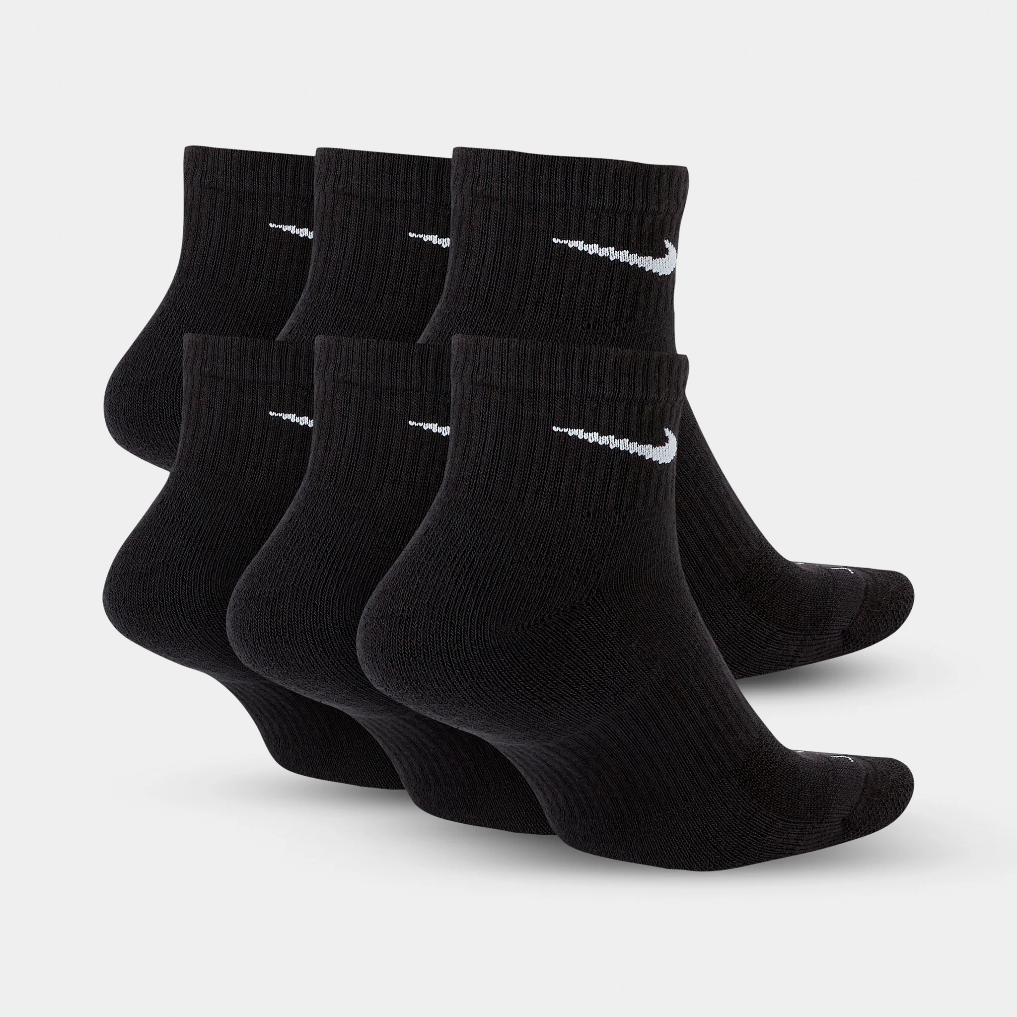 Nike Everyday Plus Cushioned Training Ankle Socks (6 Pack) Black / White - Image 2