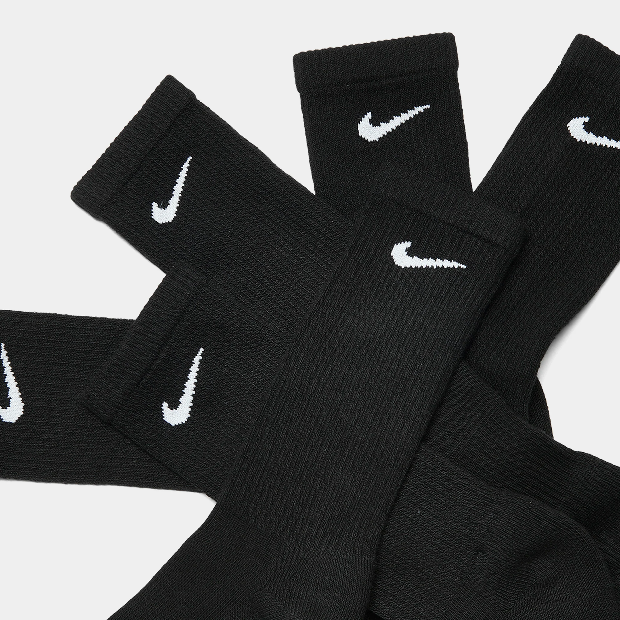 Nike Everyday Plus Cushioned Training Crew Socks (6 Pack) Black / White - Image 3