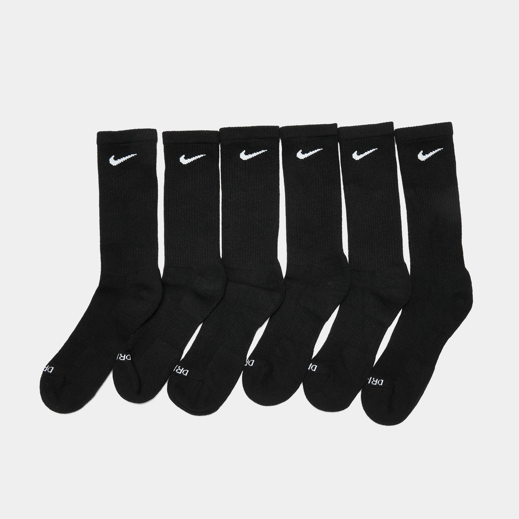 Nike Everyday Plus Cushioned Training Crew Socks (6 Pack) Black / White - Image 4