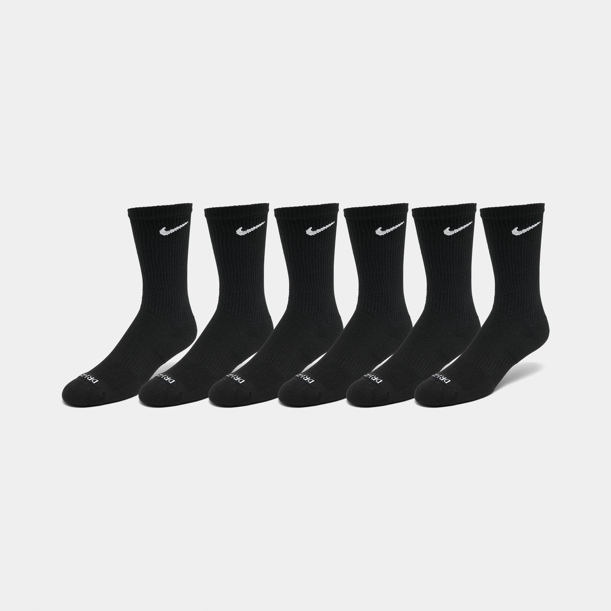 Nike Everyday Plus Cushioned Training Crew Socks (6 Pack) Black / White - Image 5