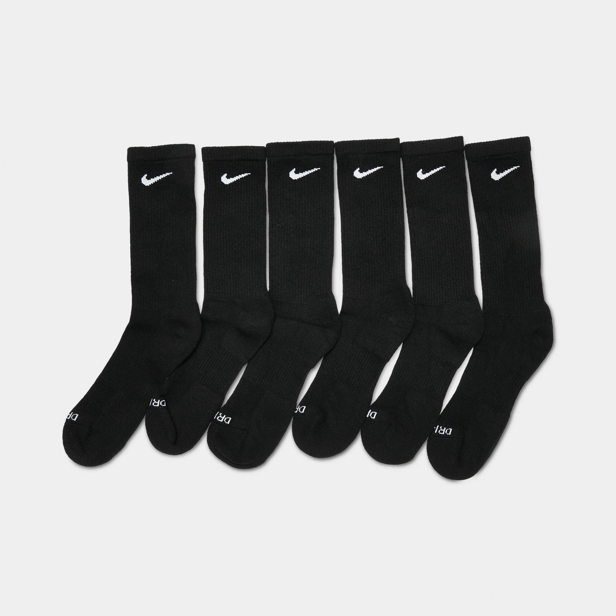 Nike Everyday Plus Cushioned Training Crew Socks (6 Pack) Black / White - Image 7