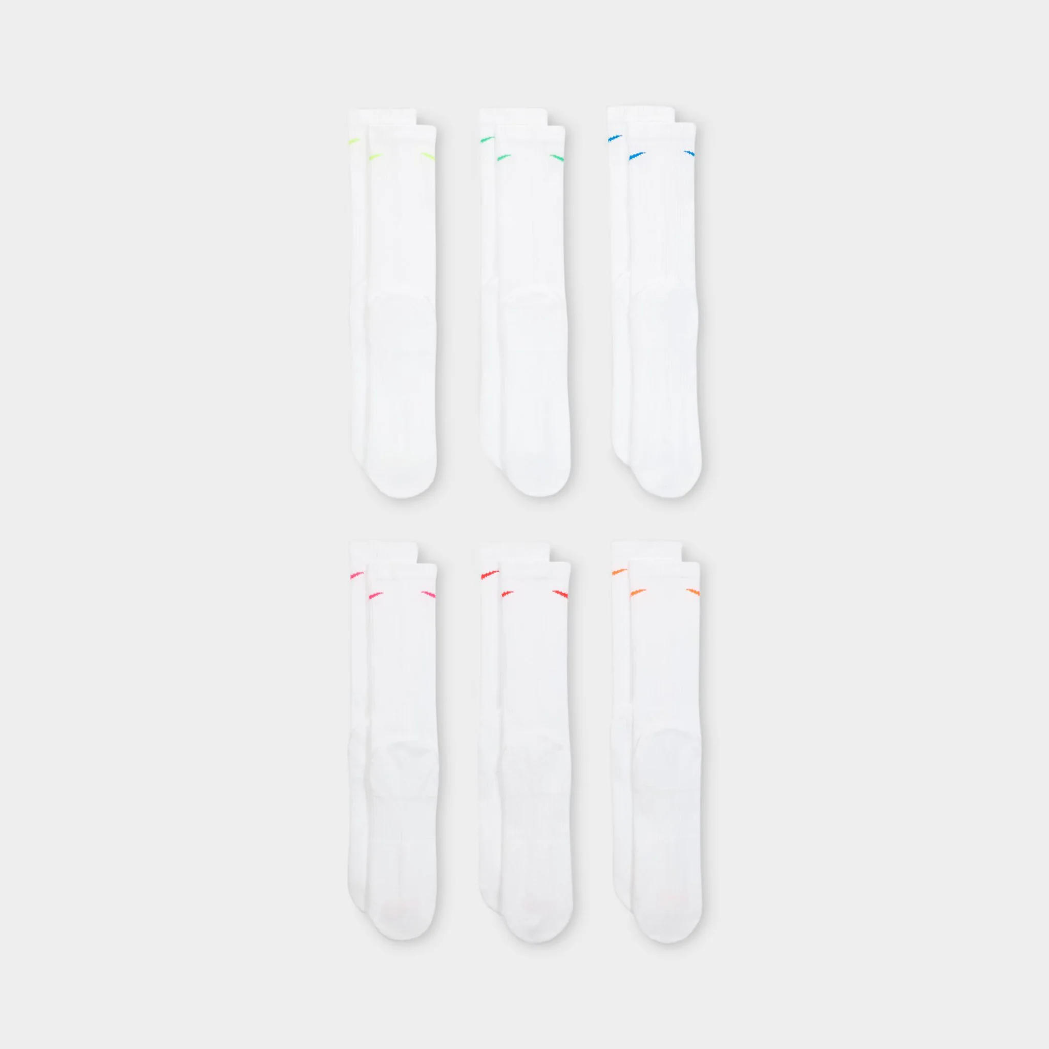 Nike Everyday Plus Cushioned Training Crew Socks (6 Pack) / Multi Colour - Image 3