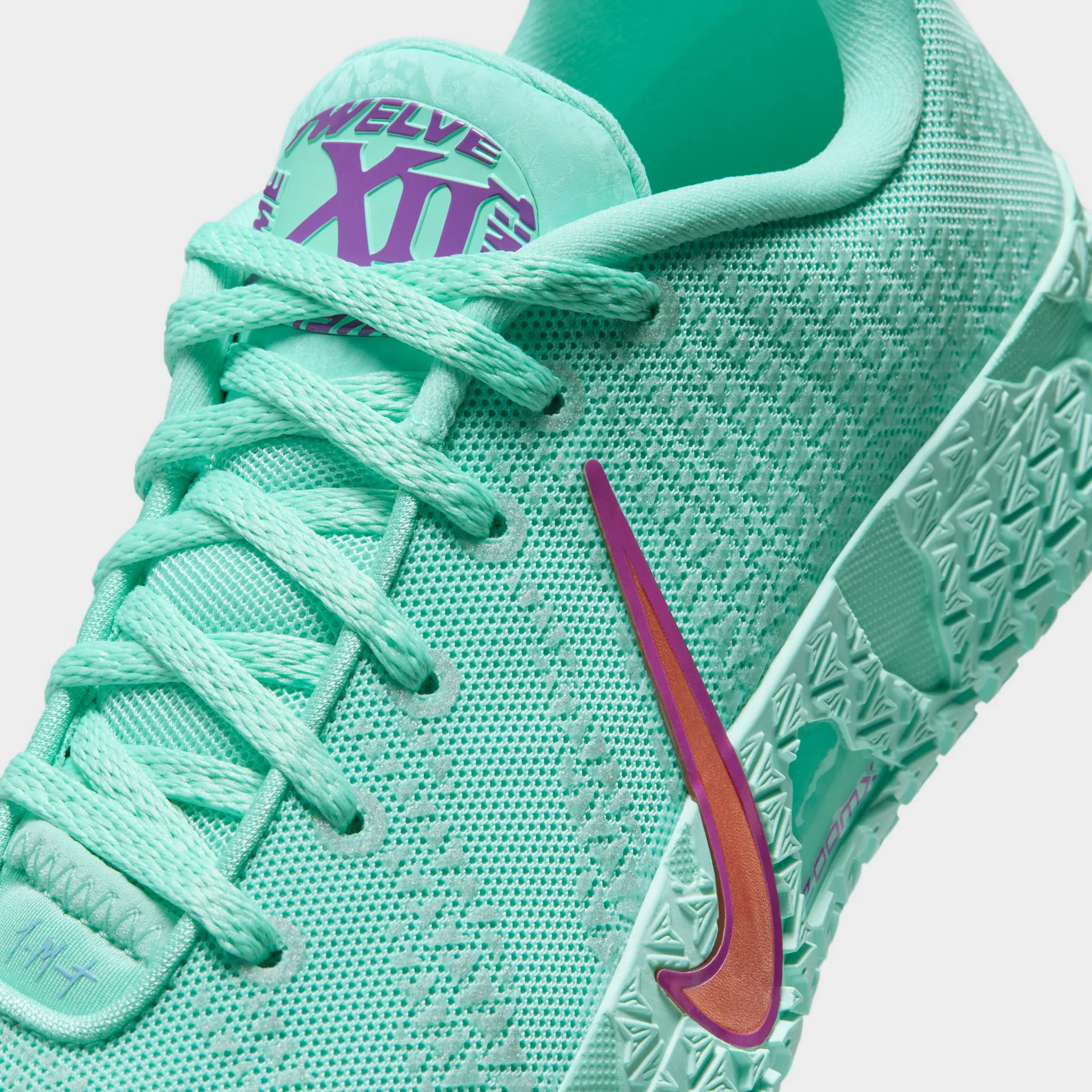 Nike Ja 3 12 Time GS Bleached Turquoise / Safety Orange - Vivid Purple - Image 3