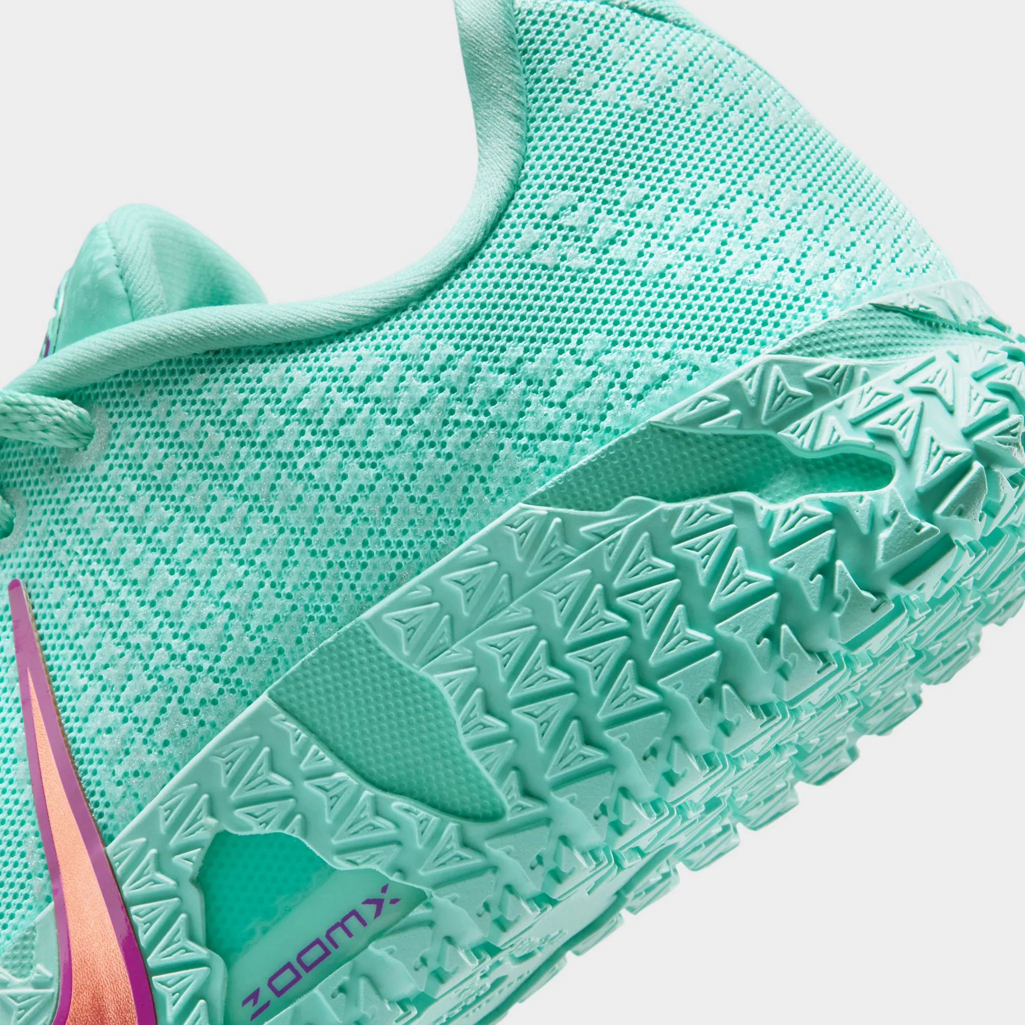 Nike Ja 3 12 Time GS Bleached Turquoise / Safety Orange - Vivid Purple - Image 4