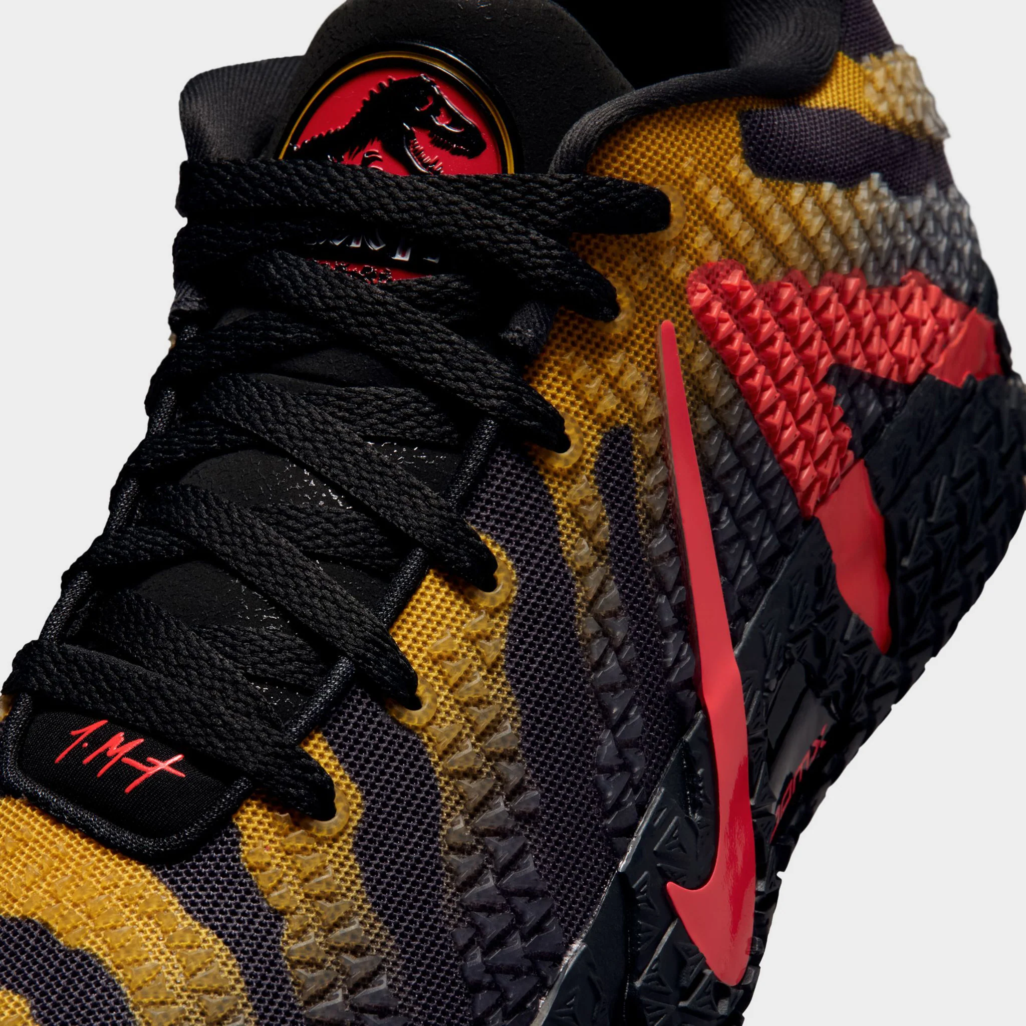 Nike Ja 3 "Raptor" Anthracite / Bright Crimson - Yellow Ochre - Image 5