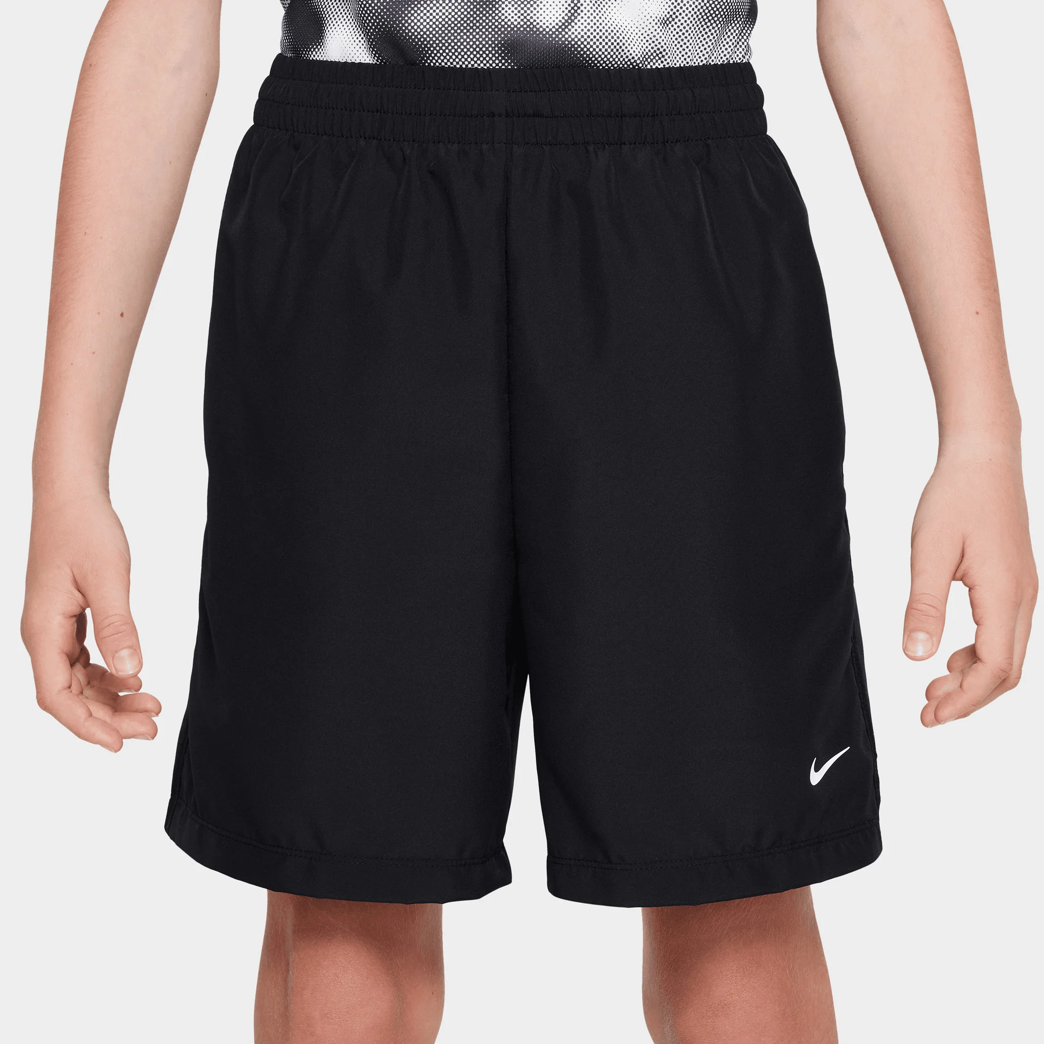 Nike Junior Boys' Dri-FIT Training Shorts Black / White - Image 3