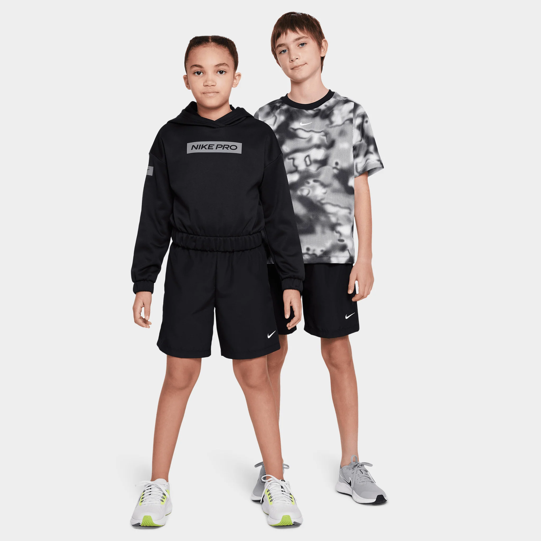 Nike Junior Boys' Dri-FIT Training Shorts Black / White - Image 6