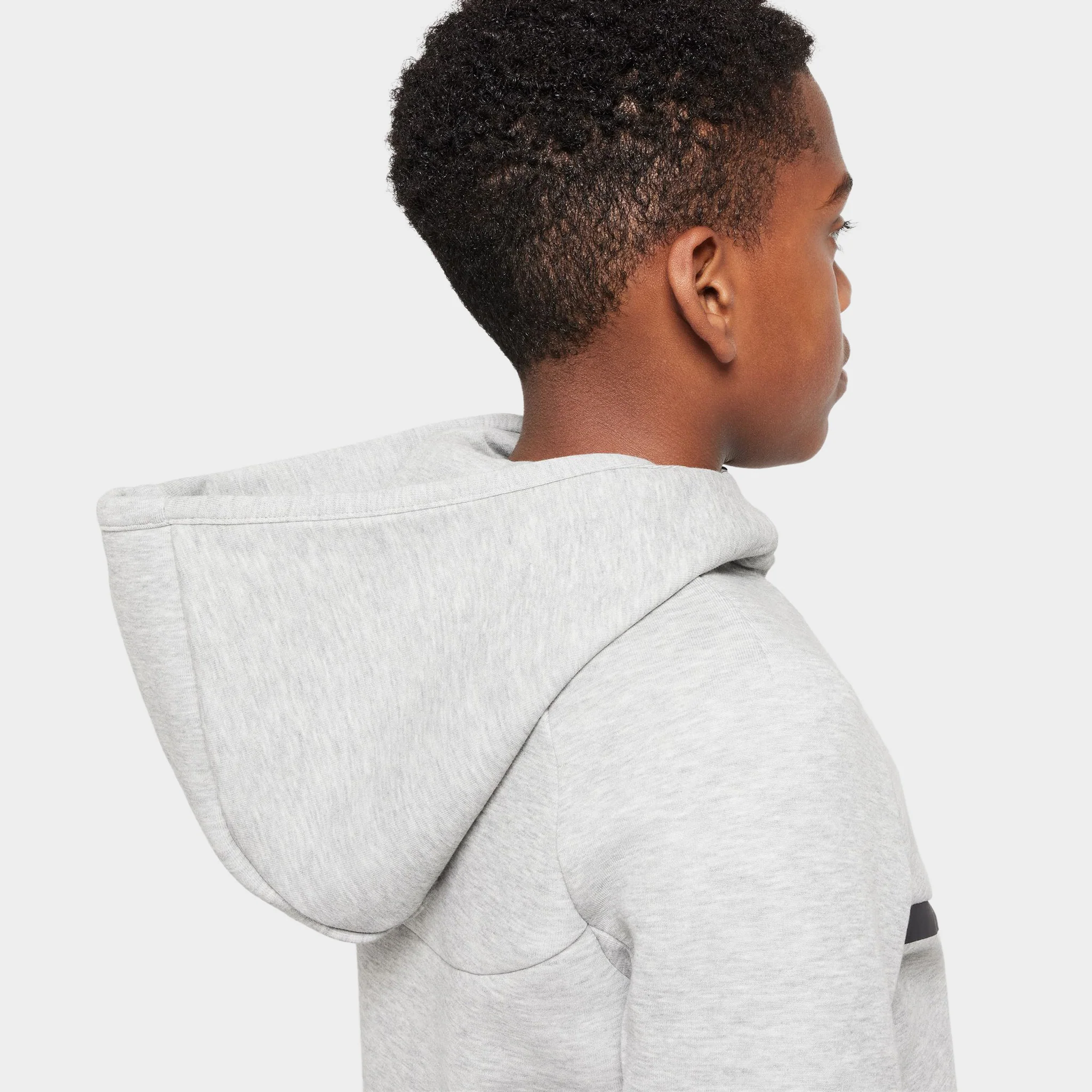 Nike Sportswear Junior Boys' Tech Fleece Hoodie / Dark Heather Grey - Image 4