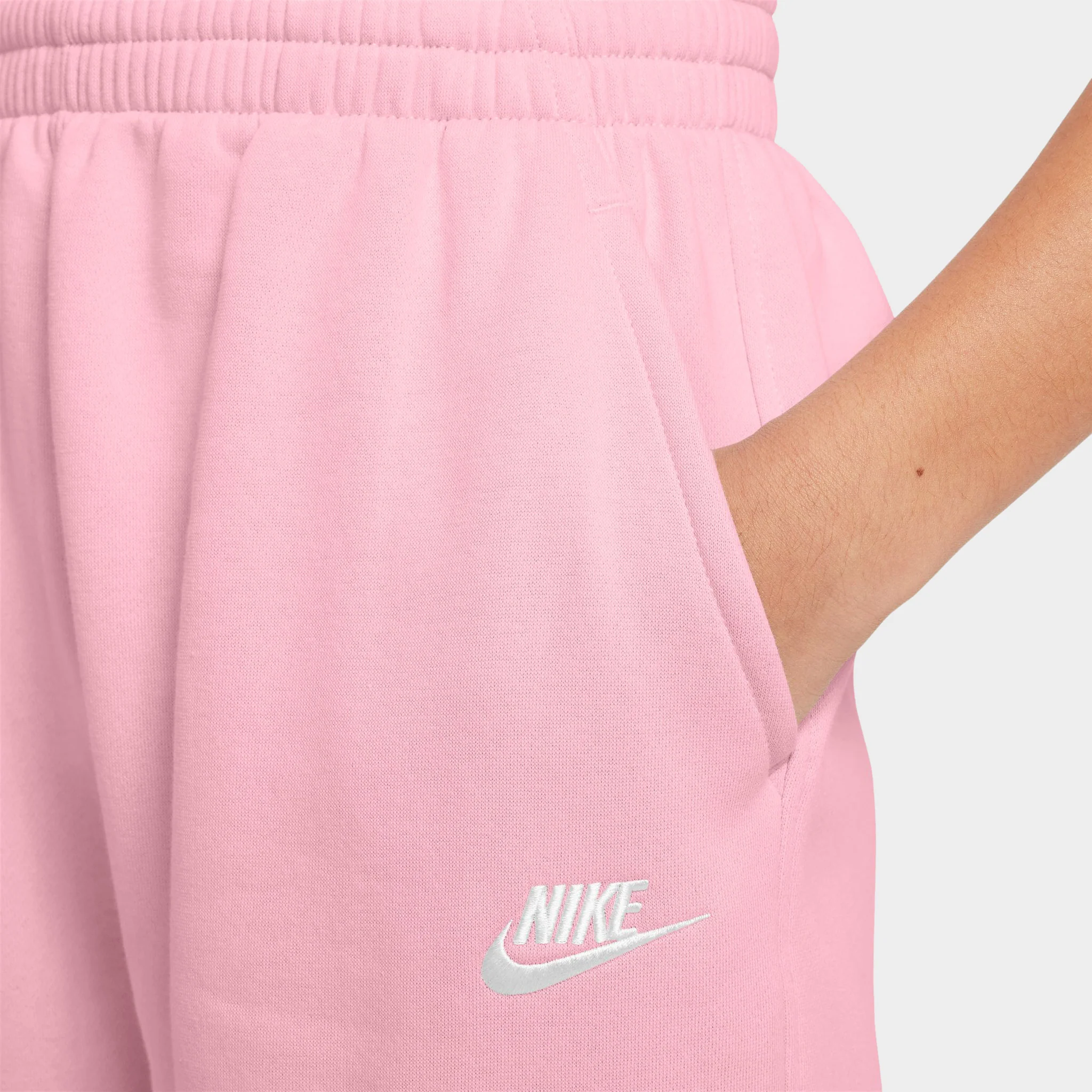 Nike Junior Girls' Club Fleece Loose Pants / Med Soft Pink - Image 3