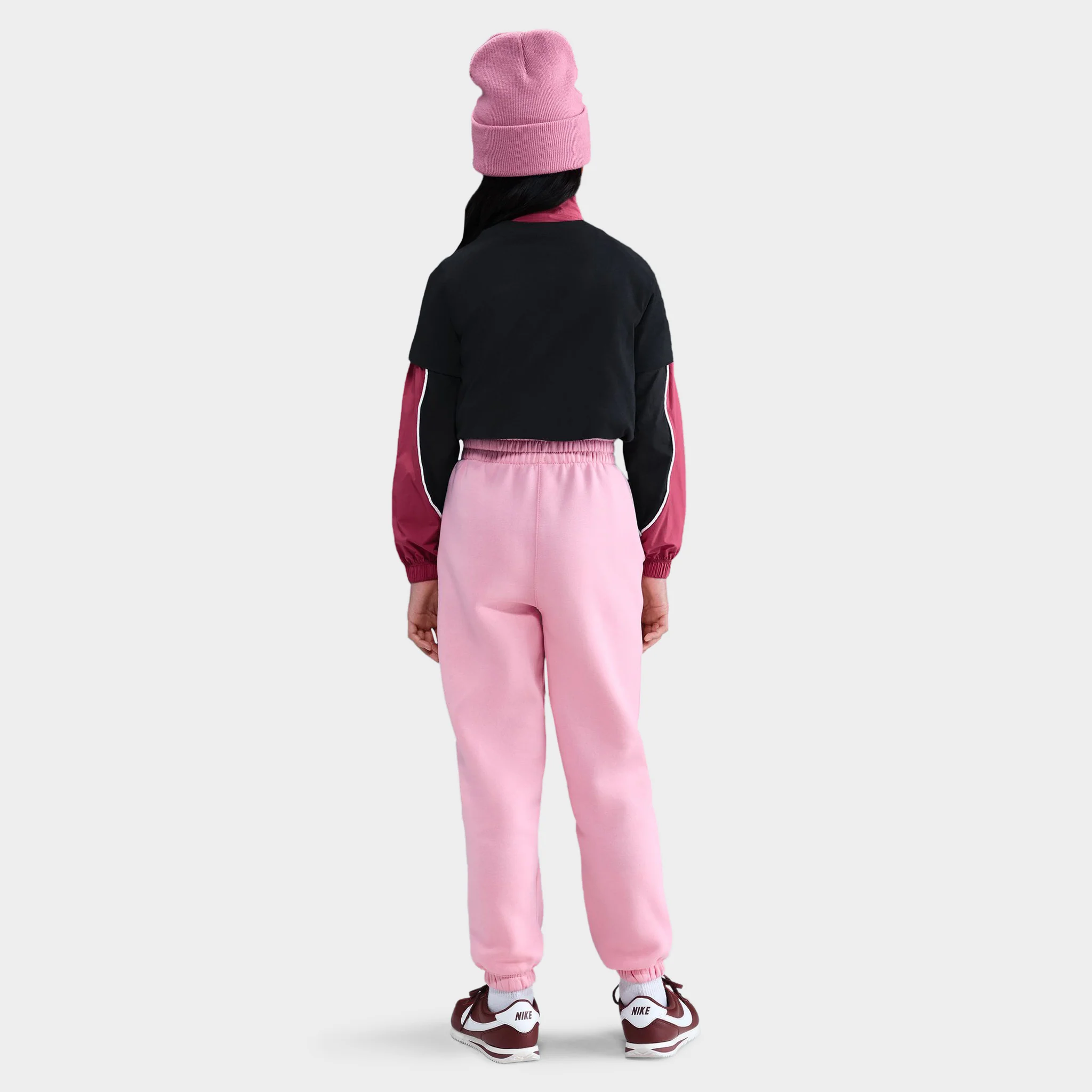 Nike Junior Girls' Club Fleece Loose Pants / Med Soft Pink - Image 4