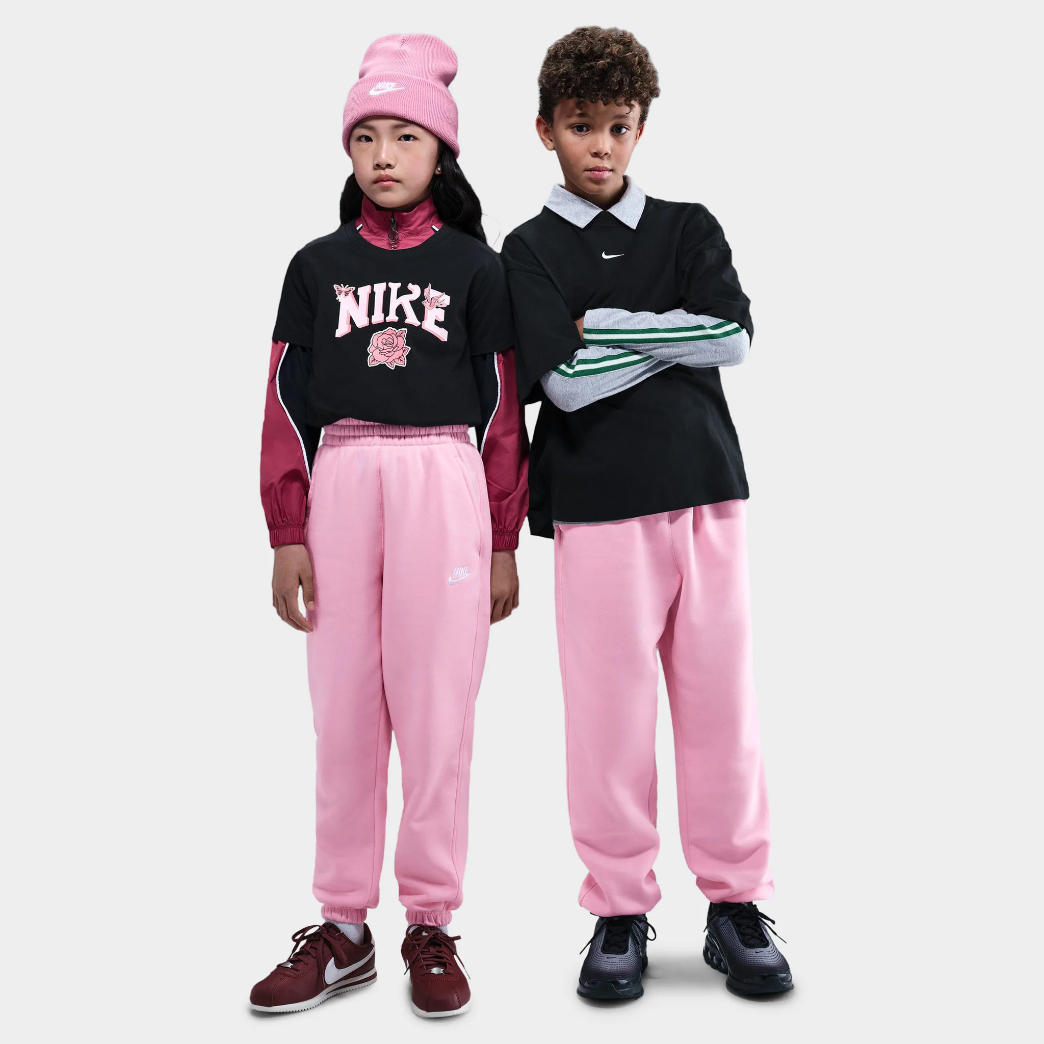 Nike Junior Girls' Club Fleece Loose Pants / Med Soft Pink - Image 5