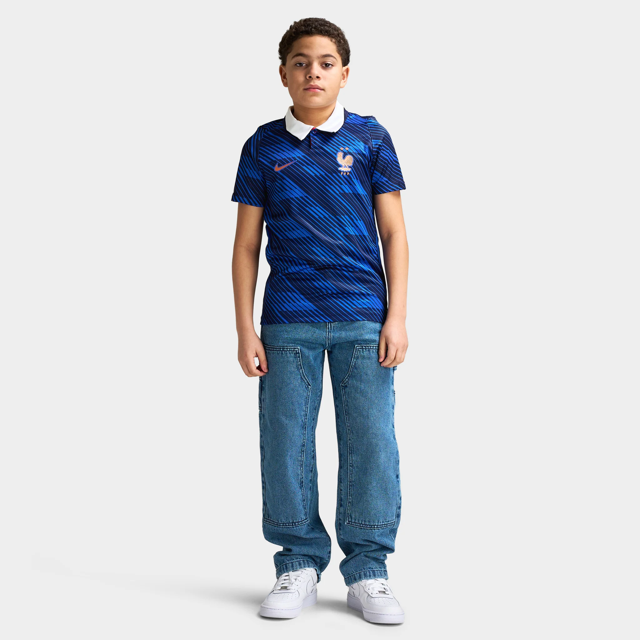 Nike Juniors' France Home Jersey / Blue - Image 3
