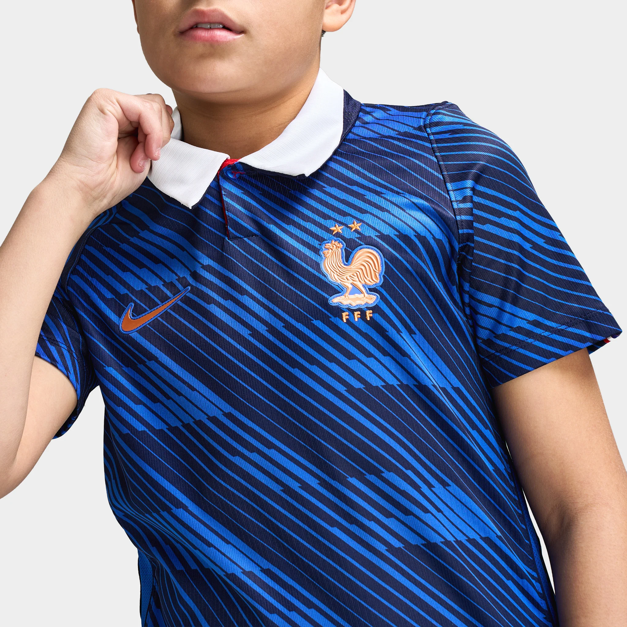Nike Juniors' France Home Jersey / Blue - Image 5